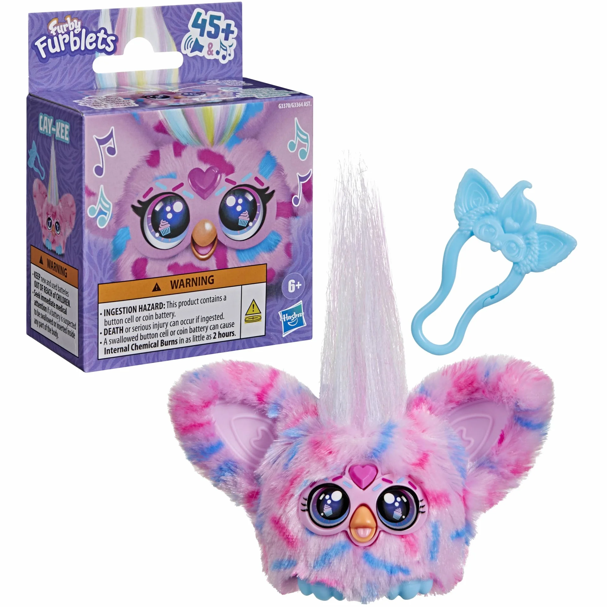 Furby Furblets Cay-Kee Mini Peluche Rose Musique et Sons Jouet dès 6 Ans