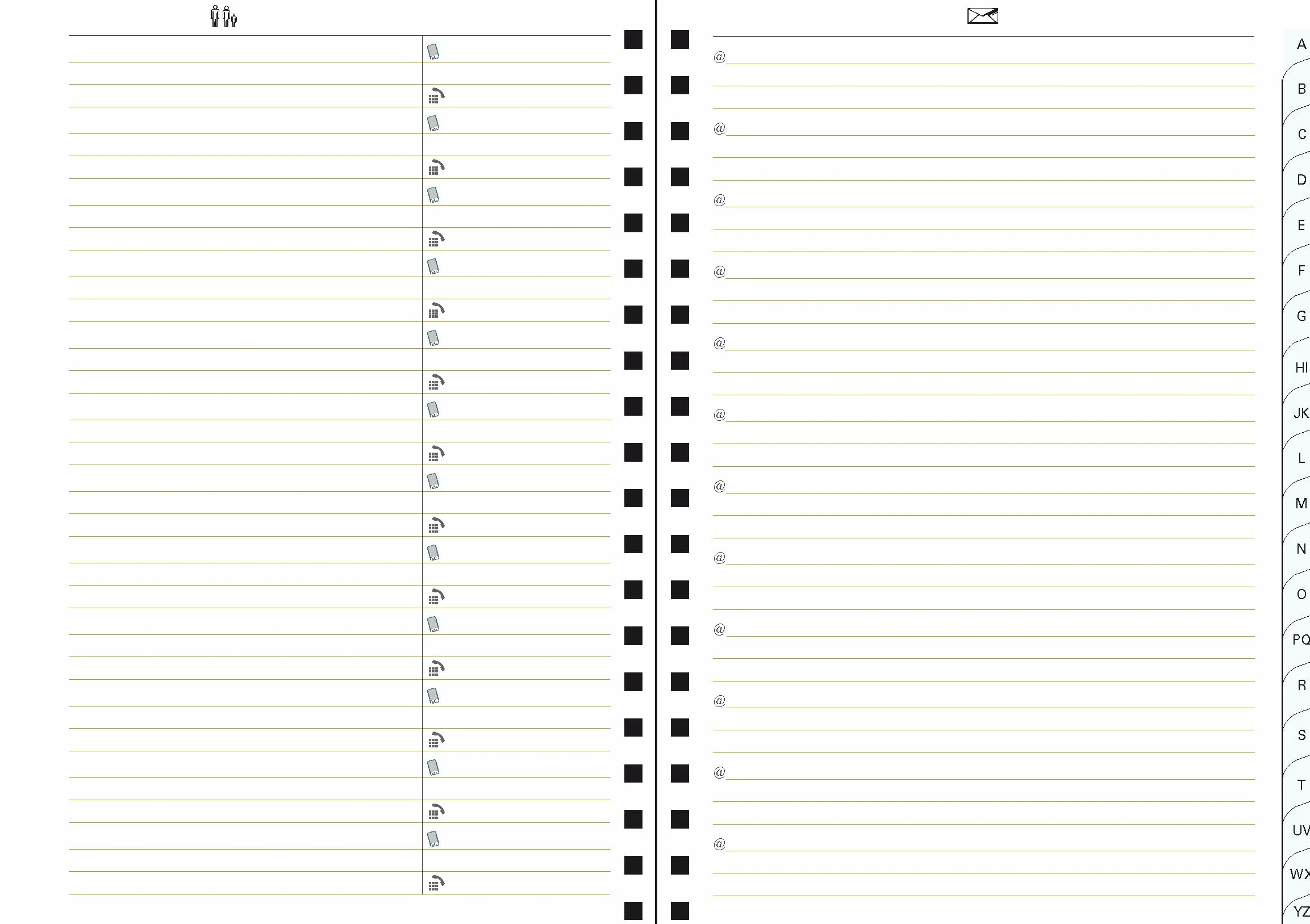 Exacompta Carnet d'adresses alphabétique Linicolor 15x21cm