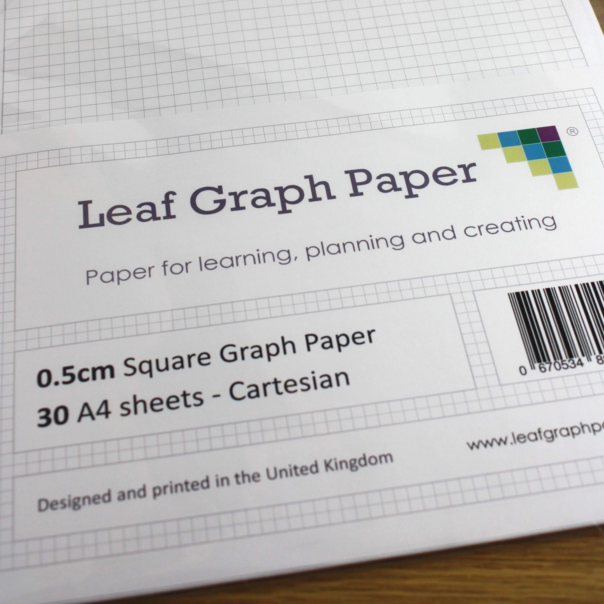 Papier millimétré A4 0.5 cm 5 mm Carré Cartésien 30 feuilles