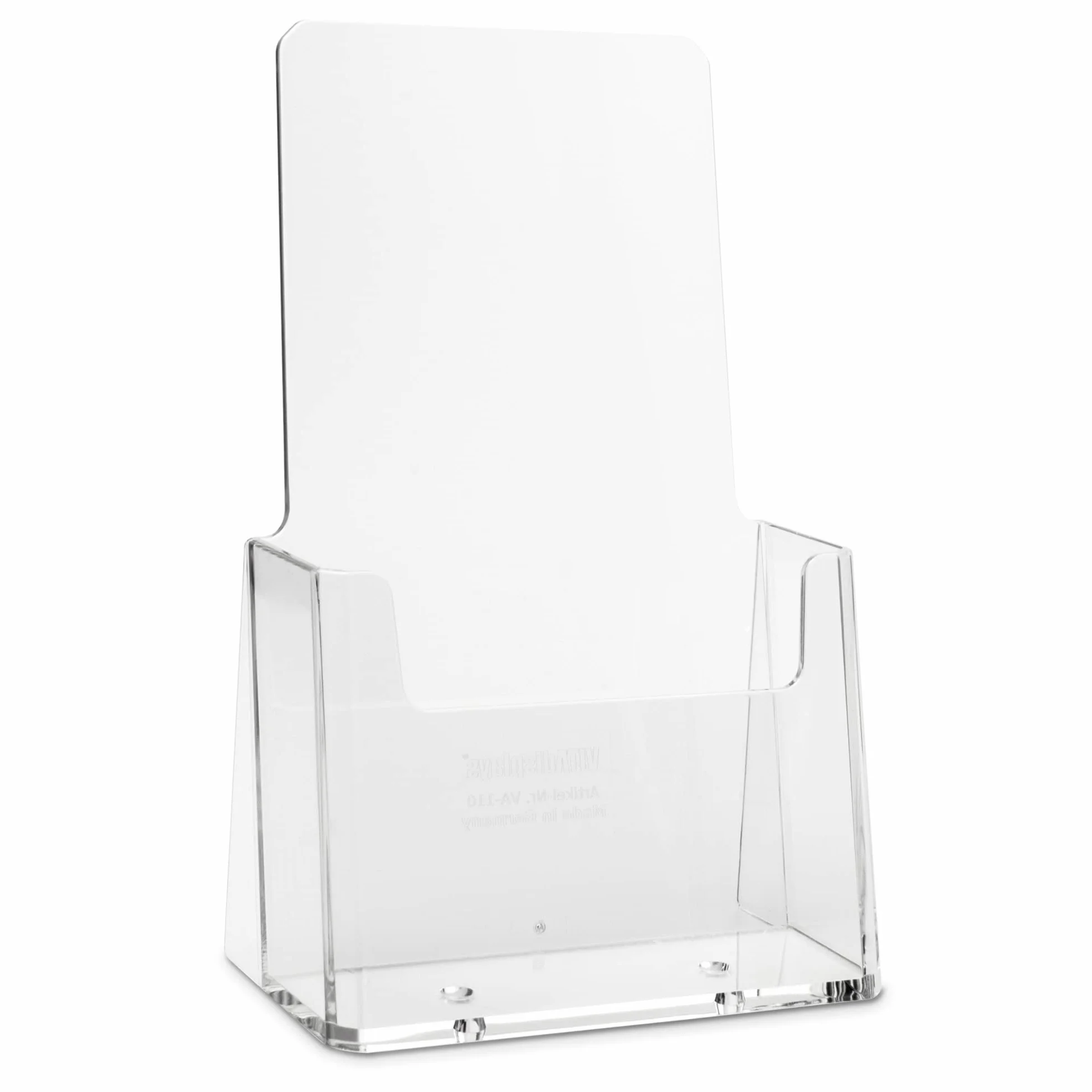 VITAdisplays Porte-brochures DIN Lang (DL) de table transparent polystyrène