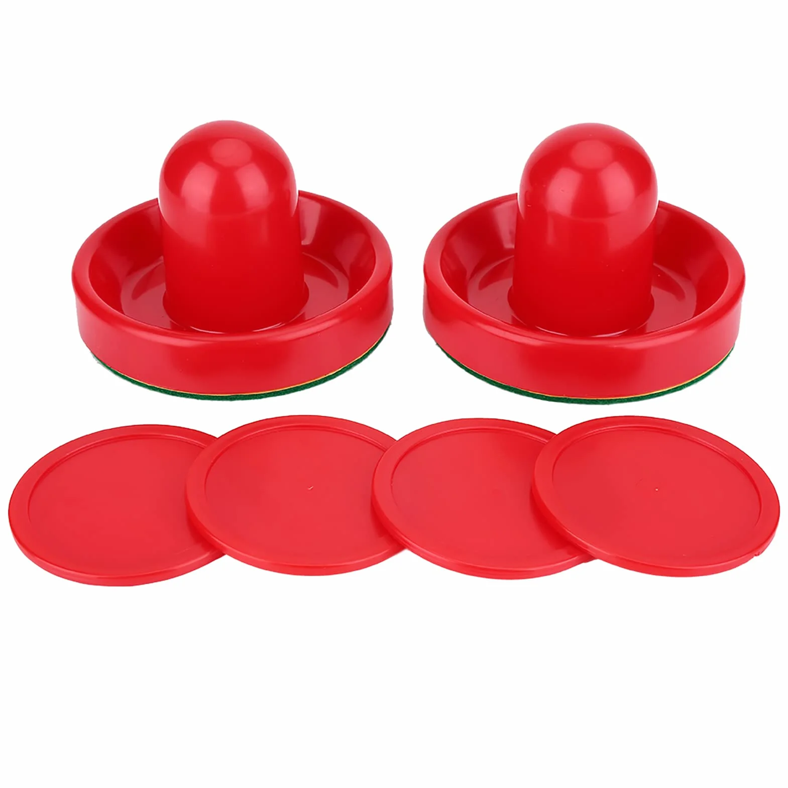 Socobeta Accessoires Hockey sur Glace Ensemble Rondelles Poussoirs Plastique Léger Gardiens But Jeu Table Large 96mm