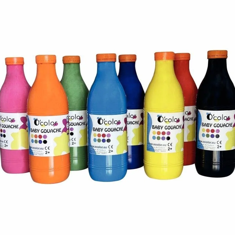 O'COLOR gouache baby 1L lot de 8 flacons