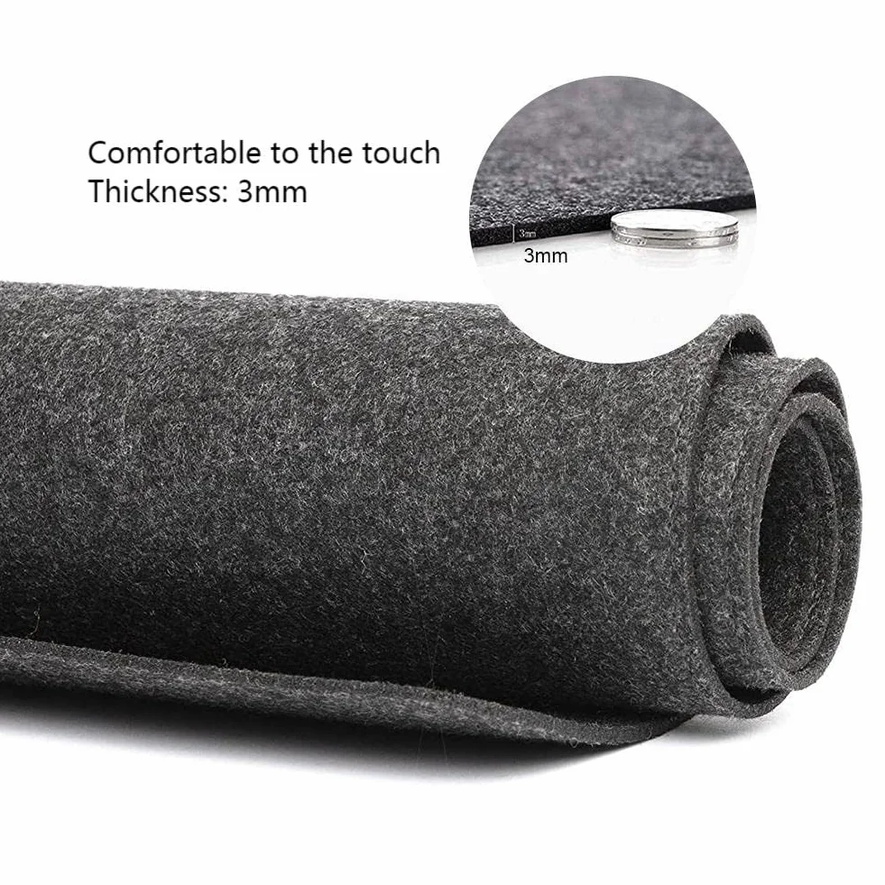 Tapis de Souris Feutre Gris 90x43cm Grand Tapis Bureau XXL Antidérapante Sous-main