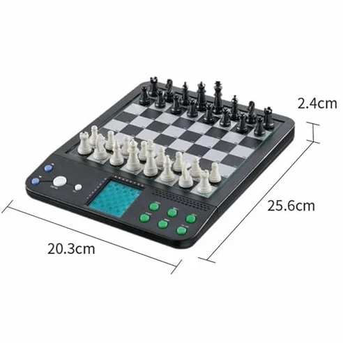 Échiquier électronique avec pièces magnétiques et écran LCD pour jeu d'échecs interactif homme-machine, idéal pour débutants et amateurs