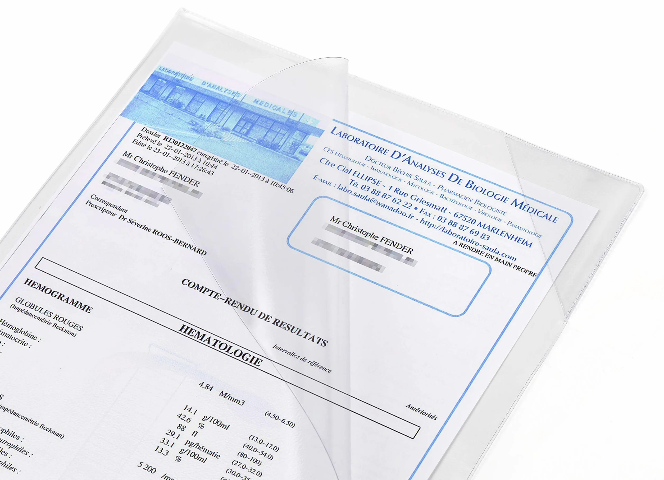 Tarifold 194773 Pack 5 Pochettes plastique adhésive A4 transparentes, cadre d'affichage autocollant repositionnable Kang Easy Load