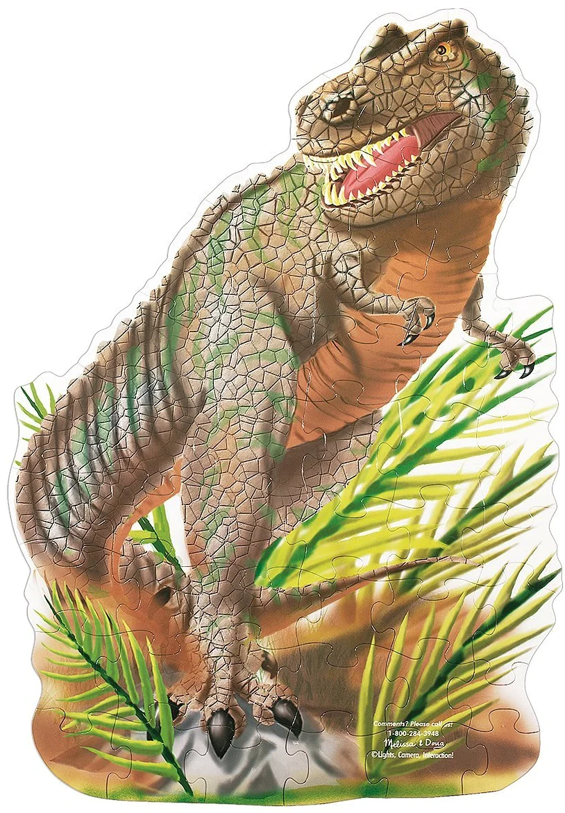 Melissa & Doug - 10431 - Puzzle De Sol - Tyrannosaures Rex Géant - 48 Pièces