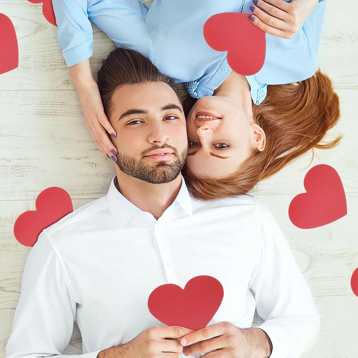 Tofficu Lot de 40 découpes en forme de cœur – Cartes en forme de cœur Saint Valentin, papier rouge pour décorations