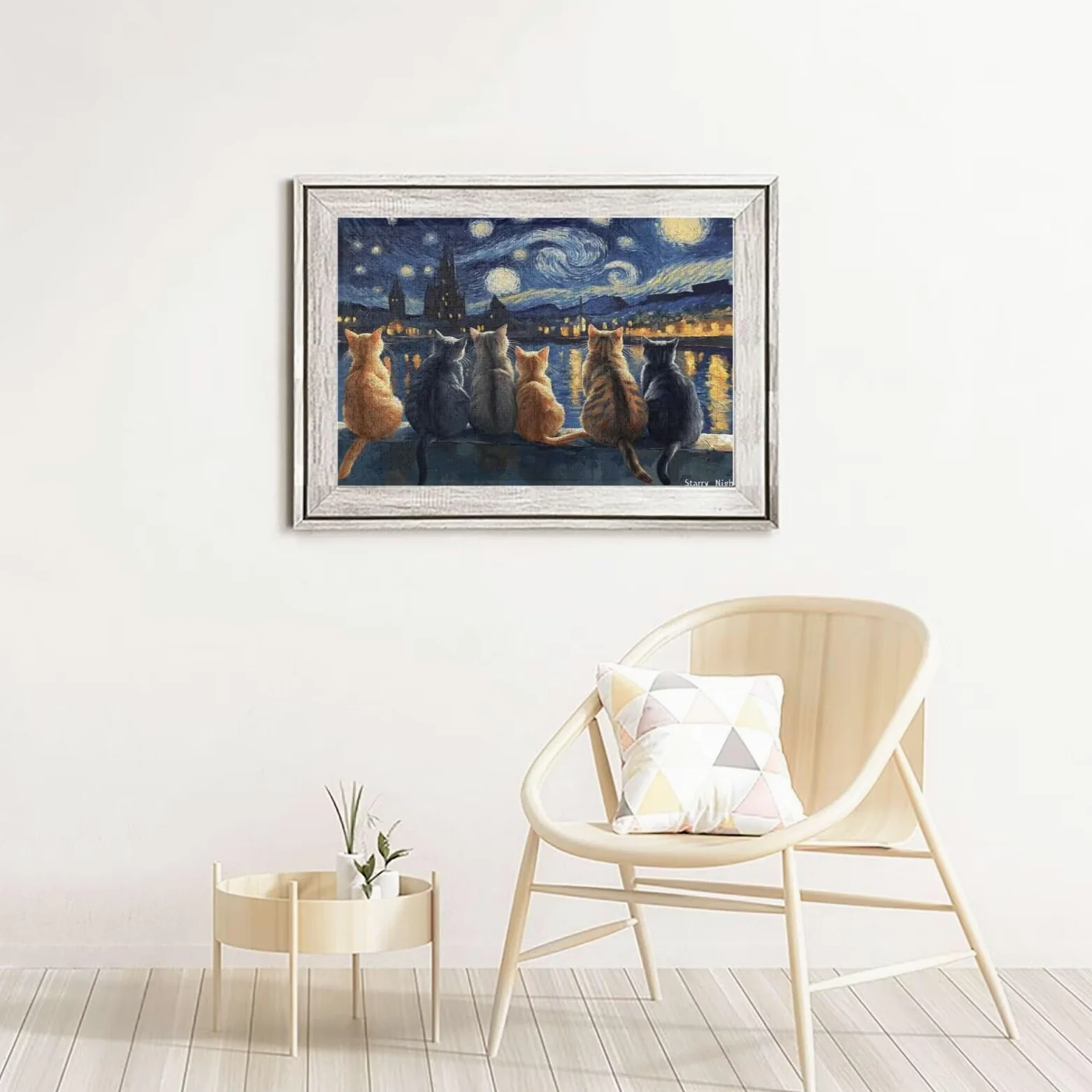 Puzzle 2000 Pièces Adultes Chat 100x70cm Puzzle Adulte 2000 Pièces, Jigsaw Classiques Débutante Jeu de Patience, Décoration de Pâques Unique, Classiques Décoration Intérieure Cadeau Ciel étoilé p-665