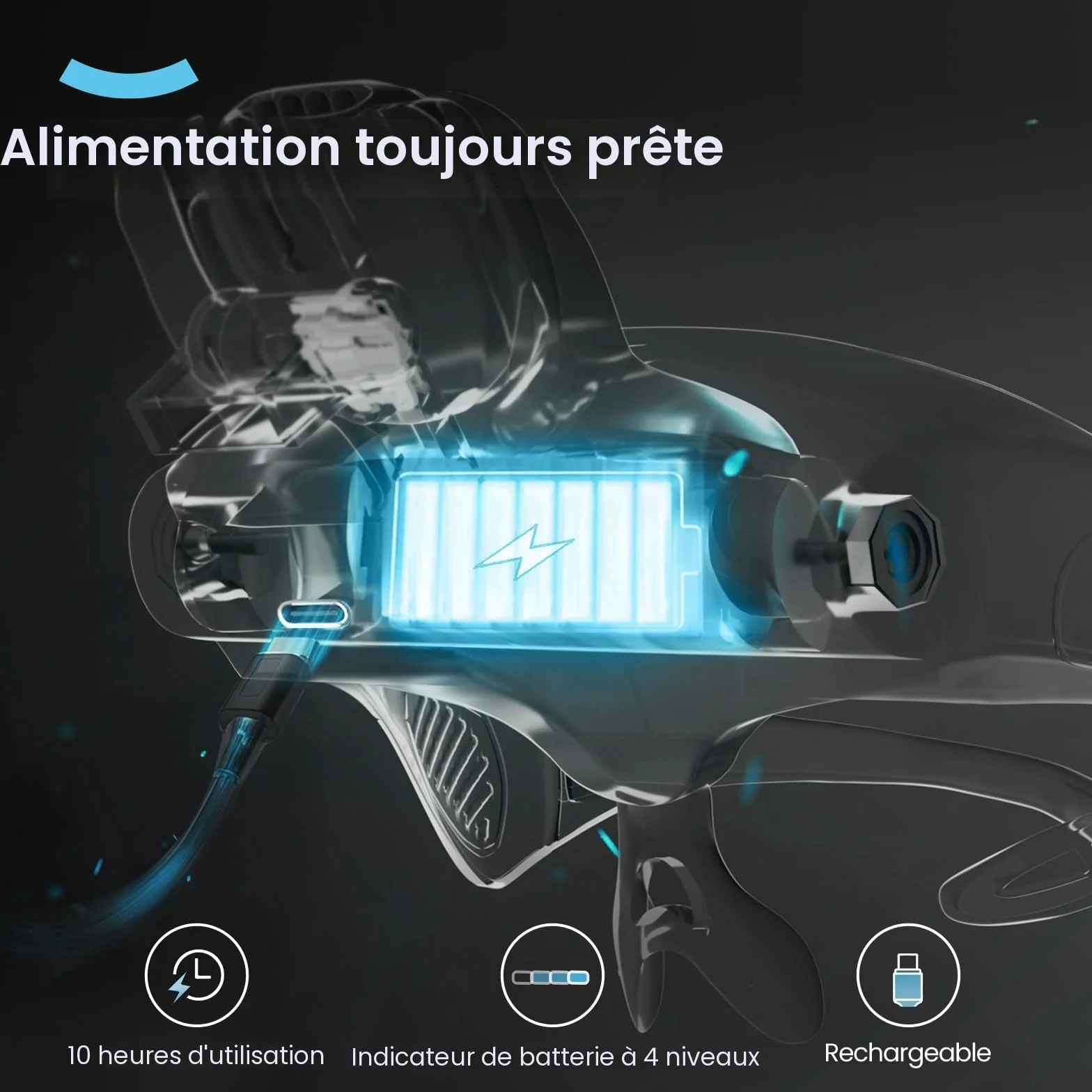 ARTDOT Lunettes Loupe Grossissante avec 4 LED et Réglage à 2 Niveaux pour Diamond Painting