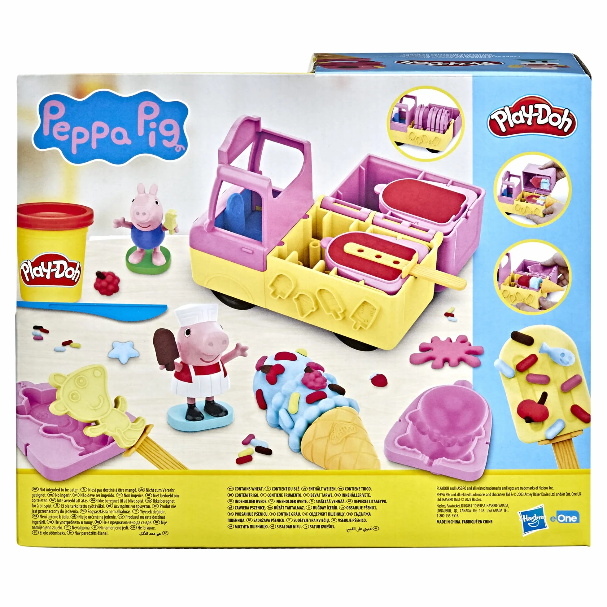 Play-Doh Peppa Pig Le Camion de Glaces Figurines Pâte à Modeler 5 Pots Jouet Créatif 3 Ans