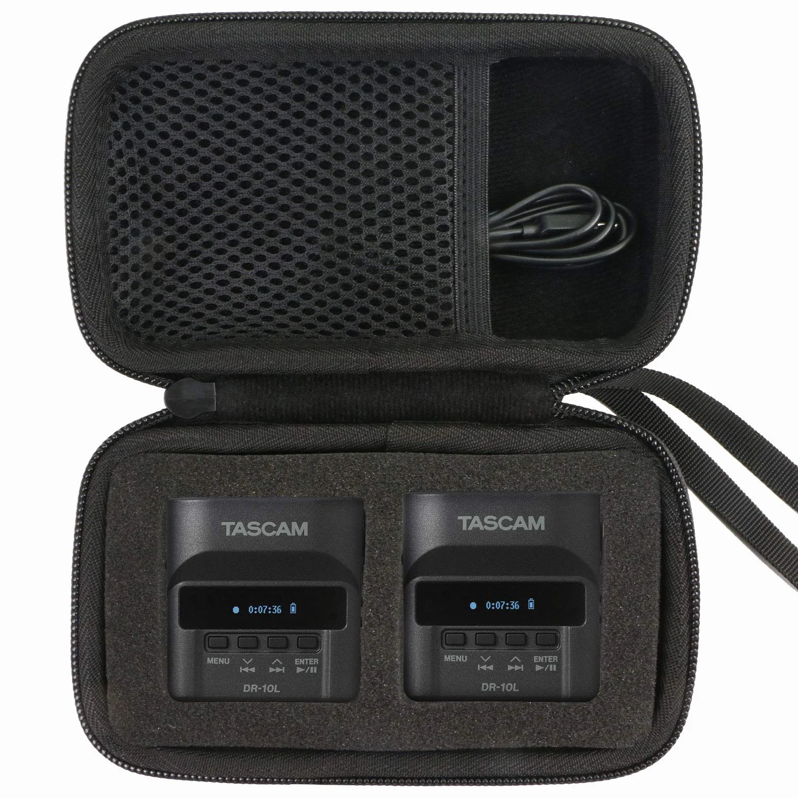 co2CREA Dur Étui de Voyage Rigide Housse Cas pour Tascam DR-10L / DR-10L Pro Noir dictaphone