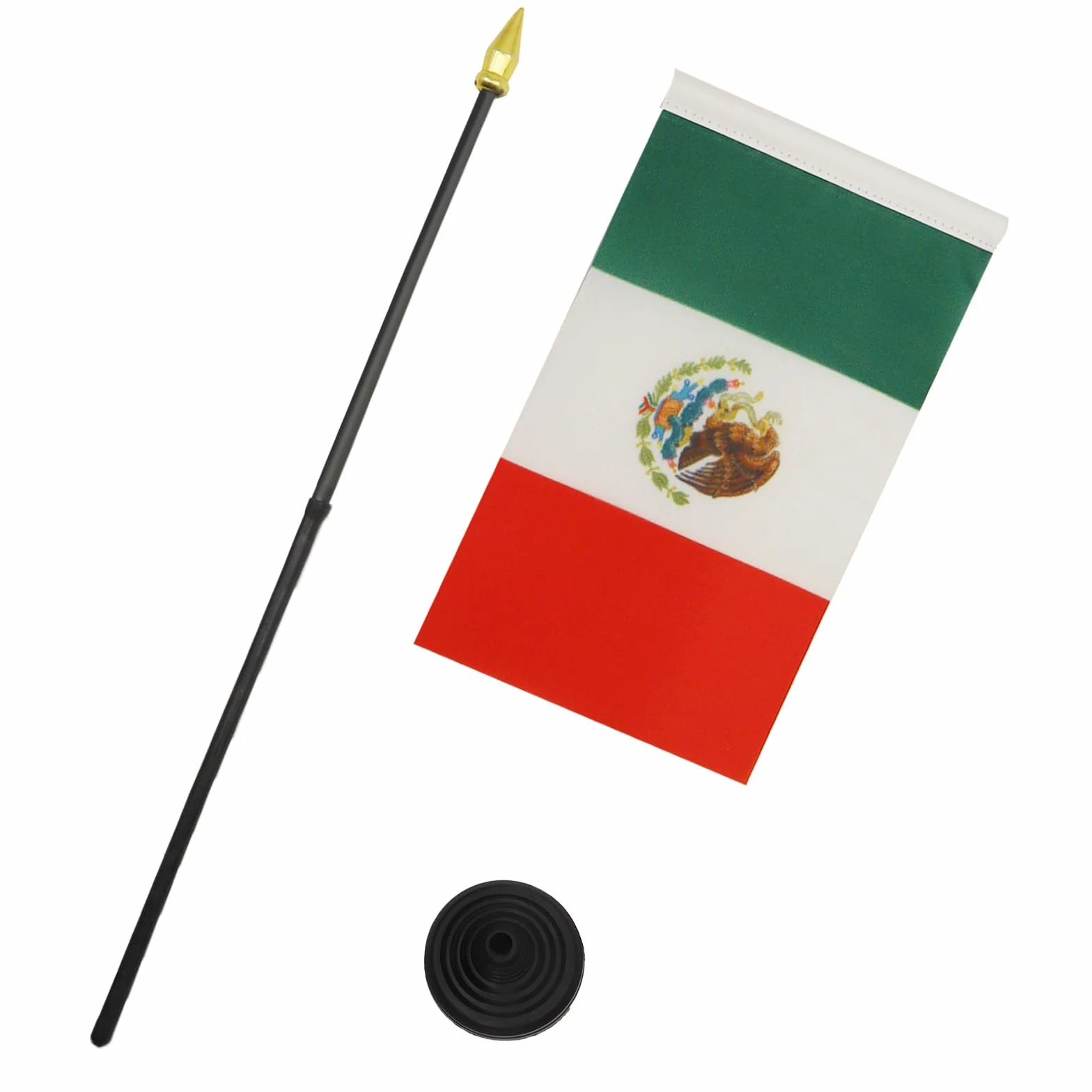 AZ FLAG Mini Drapeau Mexique De Table 15x10 cm Drapeau Mexicain Bureau 100% Polyester Hampe Pointe Dorée 25cm