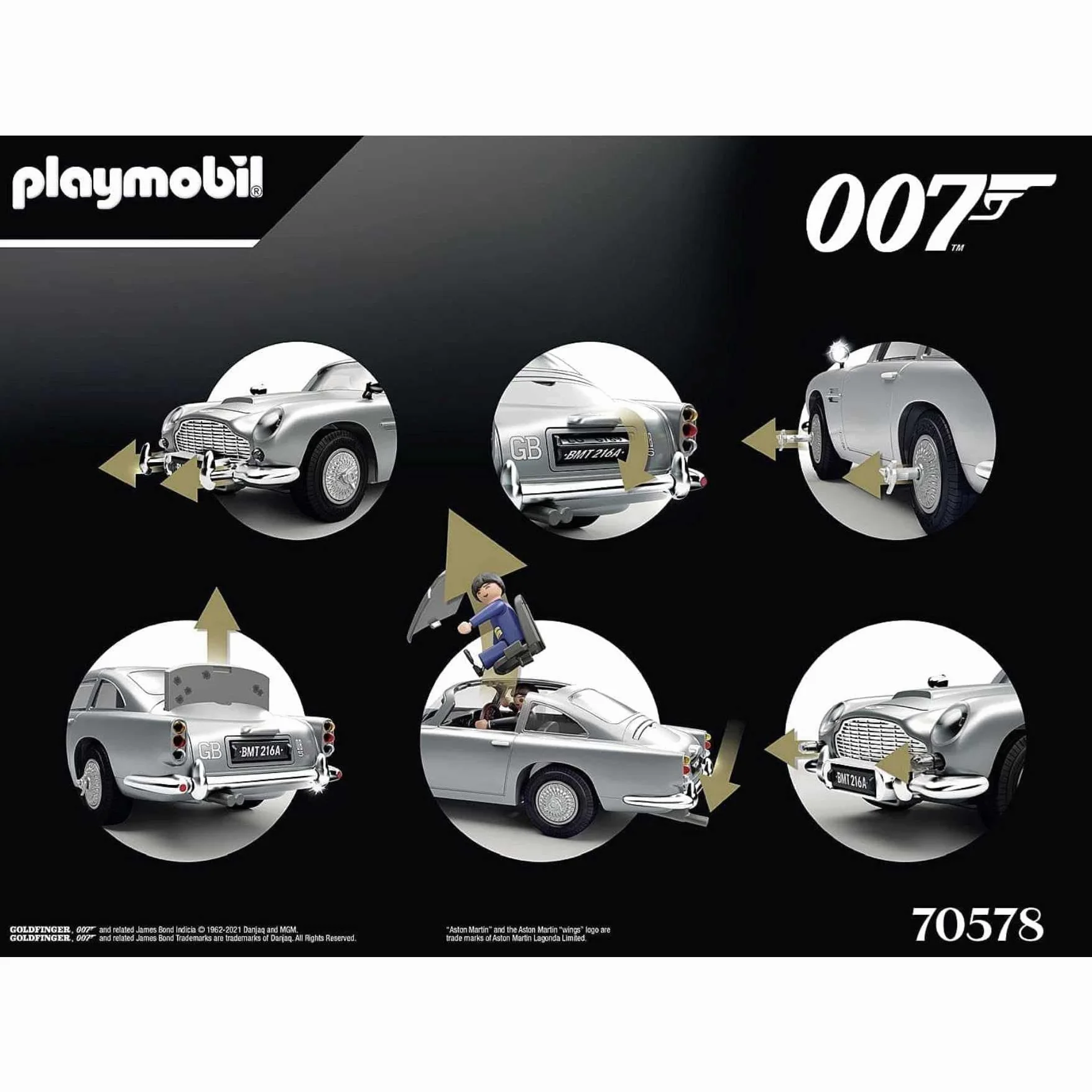 Playmobil 70578 James Bond Aston Martin DB5 – Edition Goldfinger - Movie Cars