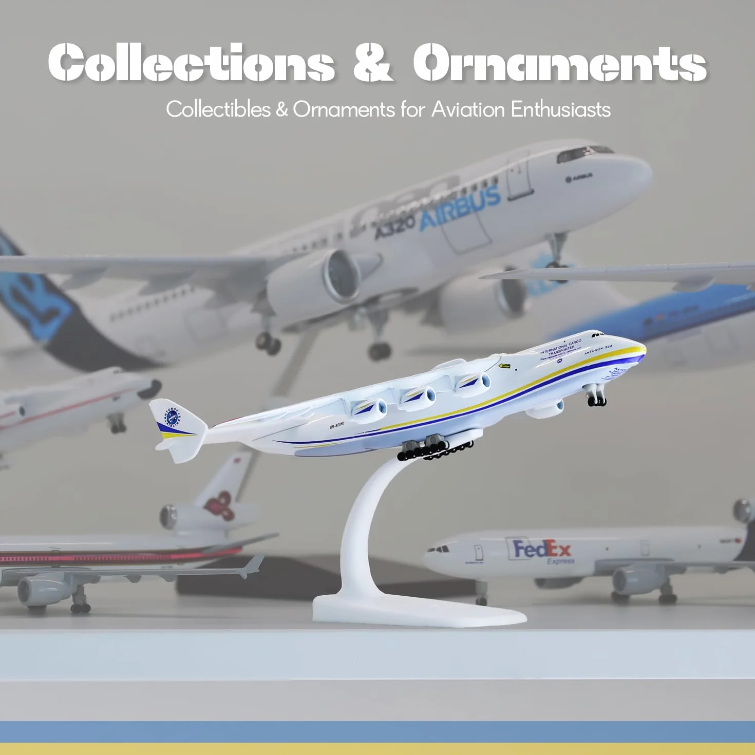 Antonov An 225 Mriya 1:400 Avion Modèle Peint Militaire Ukraine Collection