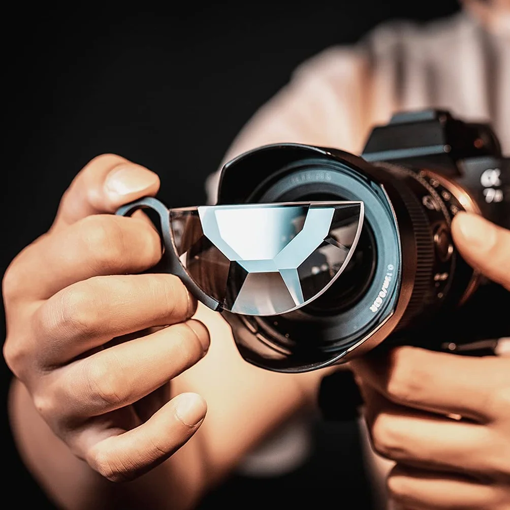 Kaléidoscope portatif 79 mm, prisme en verre optique, filtre à effets spéciaux pour photographie