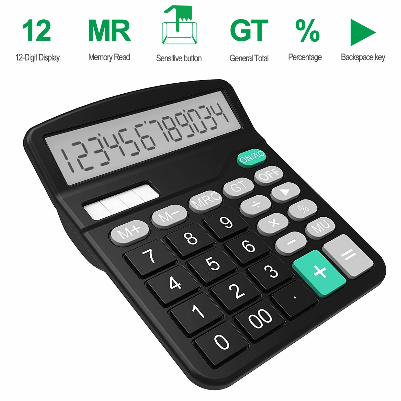 Helect Calculatrice Fonction Standard Bureau Noir