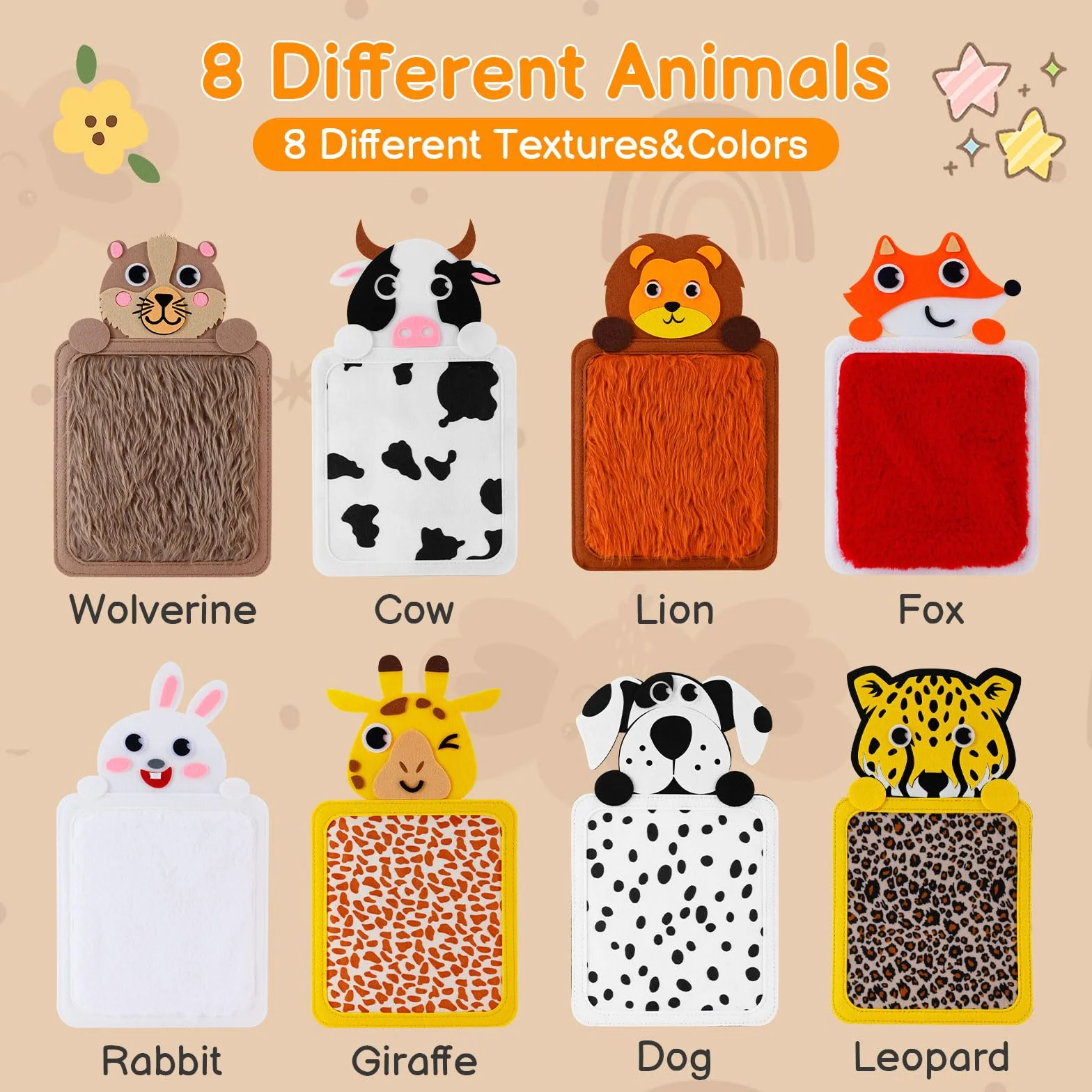 Tapis Sensoriel Enfant Autiste 8 Pièces Jouets Sensoriels Tactiles Dalles de Sol