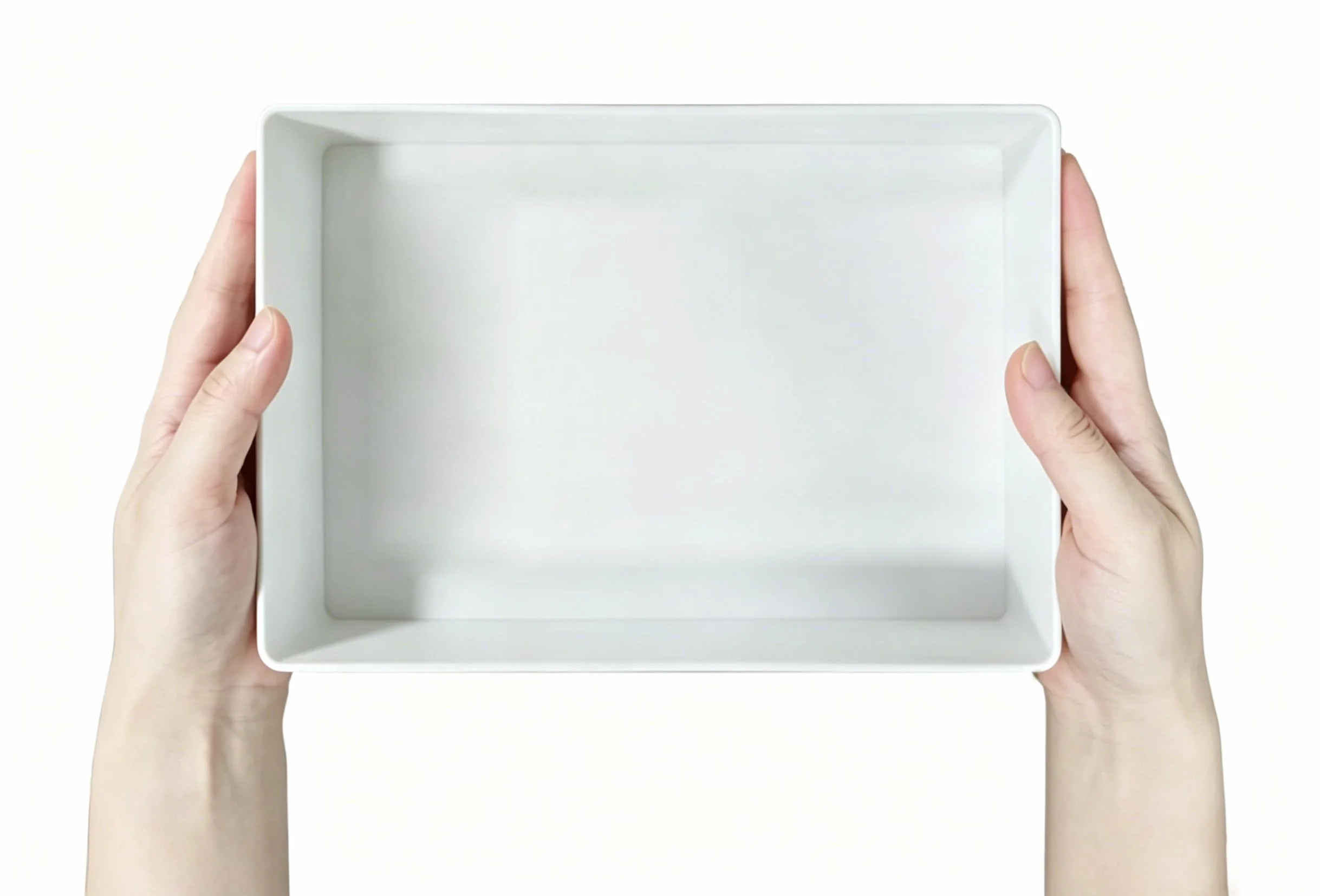 Amazon Basics Organiseur en plastique rectangulaire Grand format 24 x 17 x 5 cm Blanc