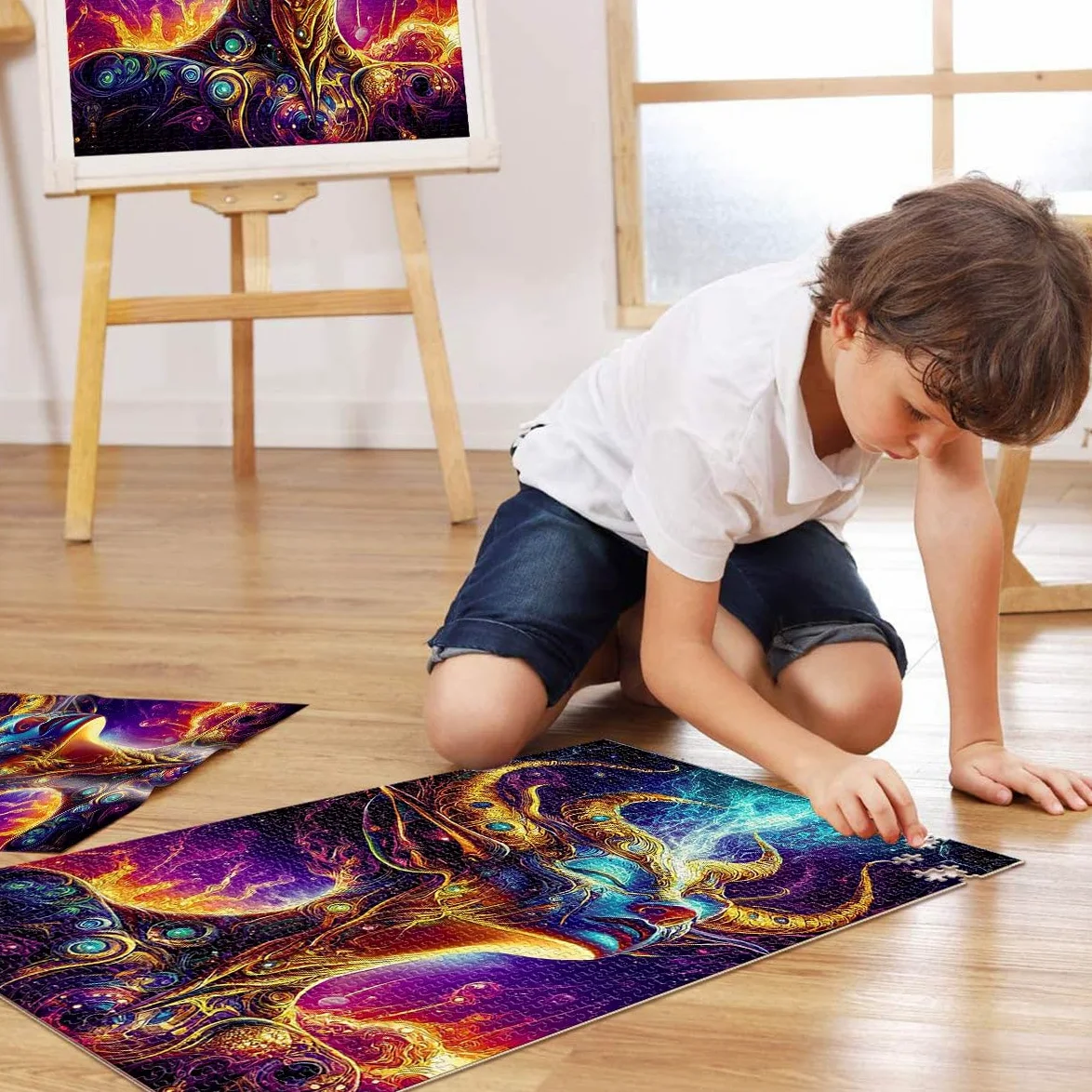 Démon de l'énergie Cosmique Puzzles de 2000 pièces pour Adolescents Jeu de Quiz est idéal comme Cadeau pour Toute la Famille 70x100cm