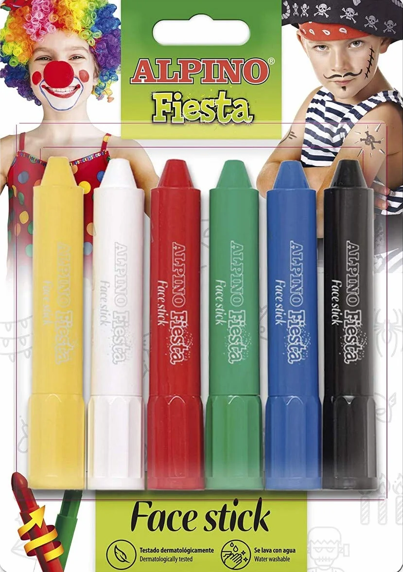 Alpino Maquillage faciale, 6 barres couleurs assorties