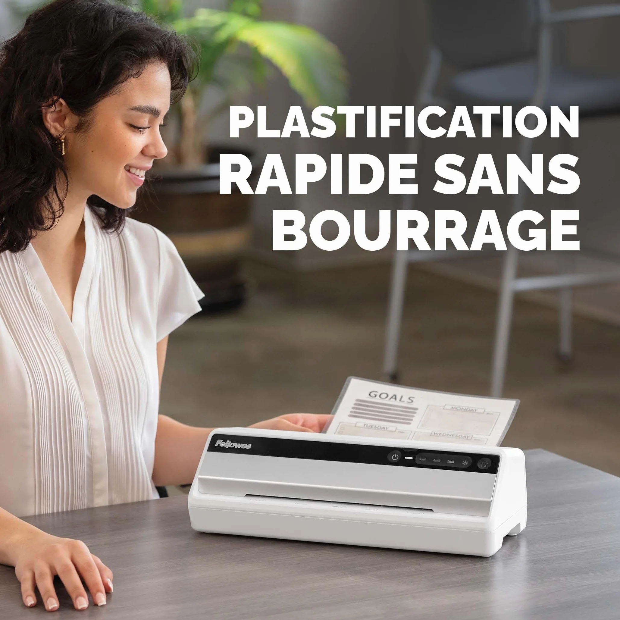 Fellowes Plastifieuse Saturn 3I A4 30cm/min 80-125 microns 3 réglages de température Gris Clair/Noir
