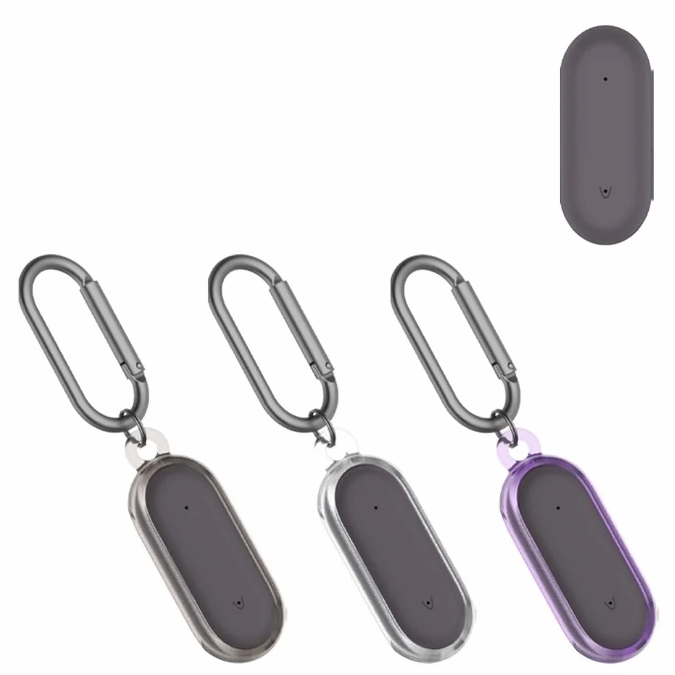 Étui de transport rigide PLAUD NotePin AI avec mousqueton gris