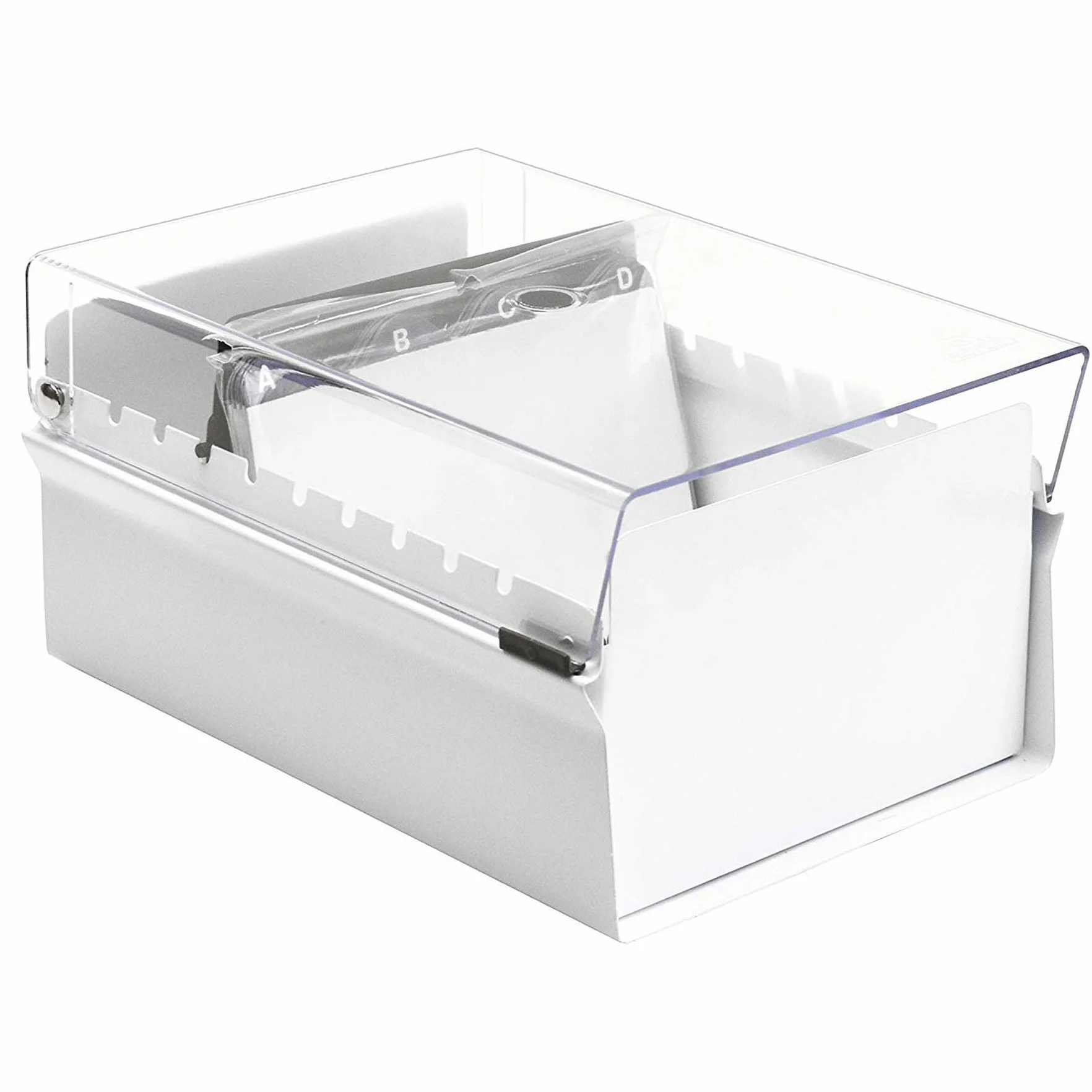 Acrimet Boîte à Fiches Organisateur 4'' x 6'' Base Métal Robuste Index AZ Séparateur Plastique Inclus