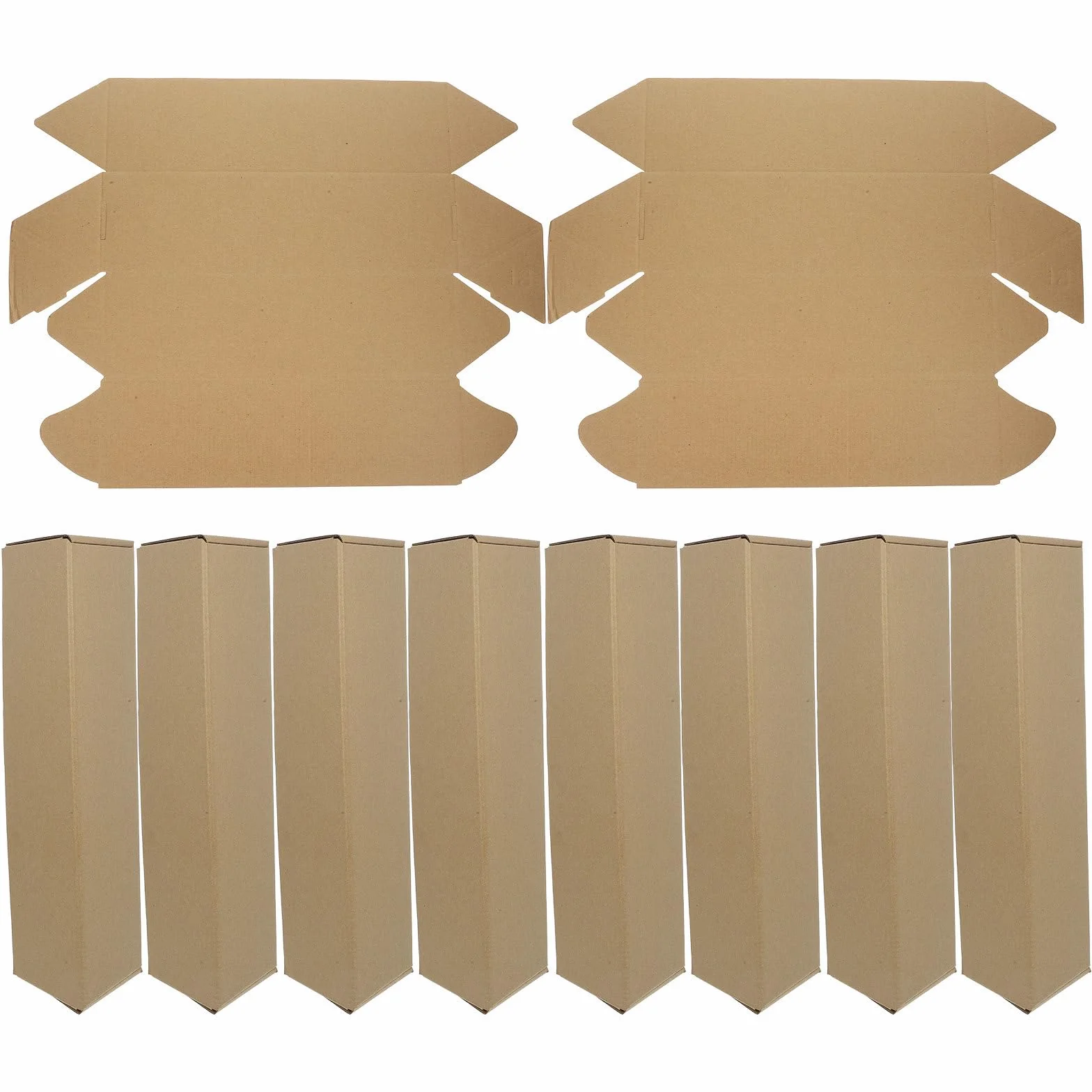 Tubes d'expédition Triangulaires en Papier Kraft Lot de 10 pour Transport et Stockage de Dessins et Affiches