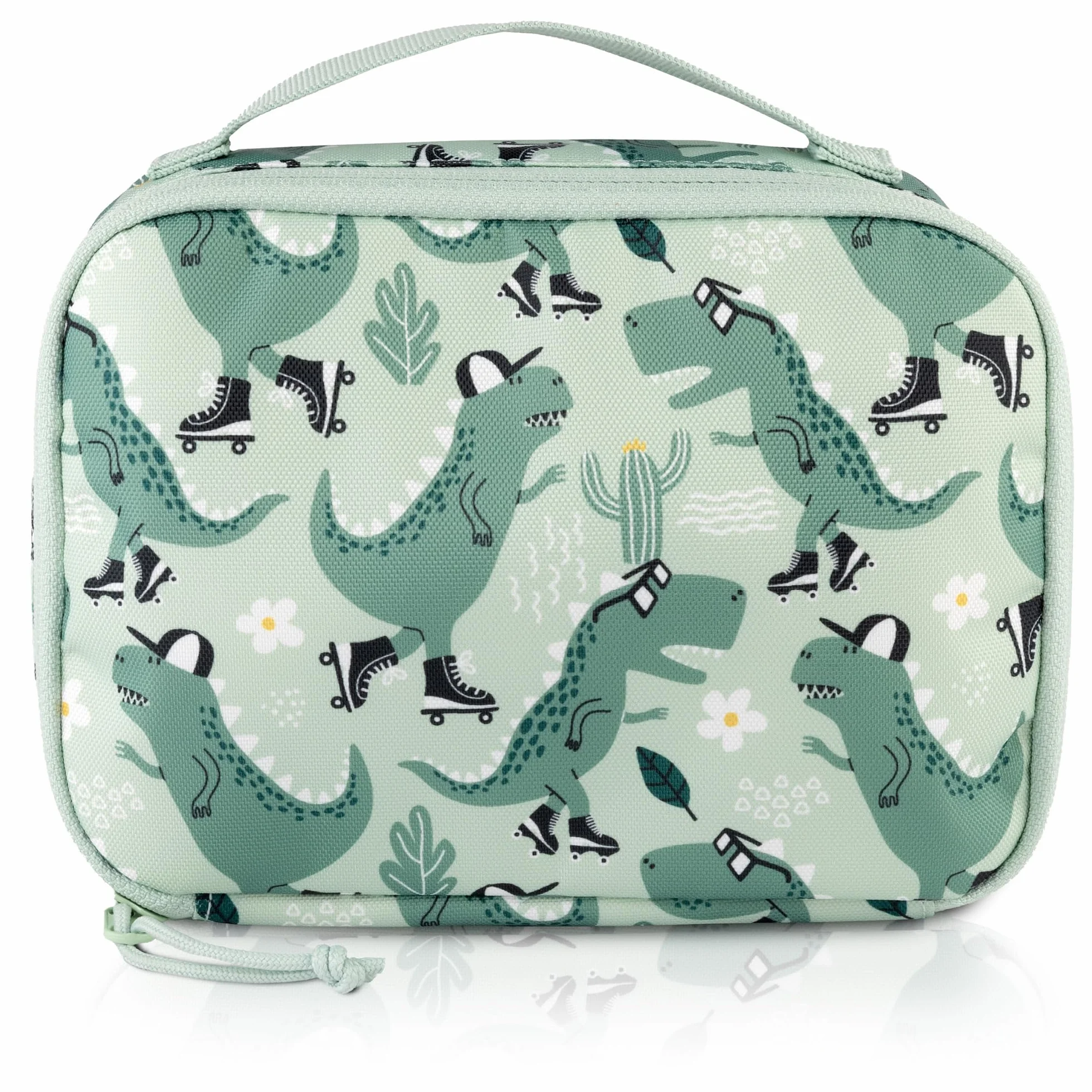 Sac Isotherme Repas Enfant Vert Dinosaure 21,5 x 14,5 x 6,5 cm