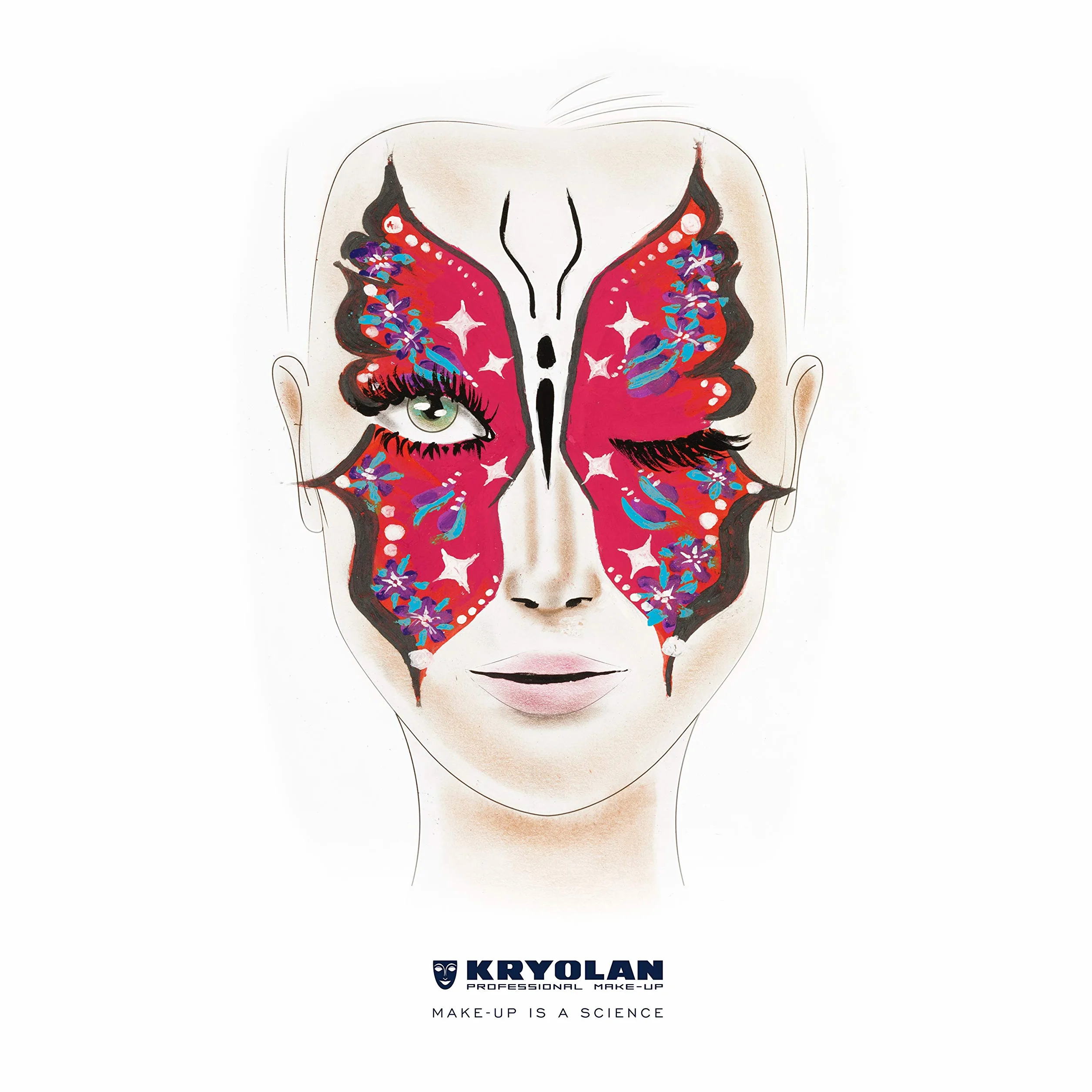 Kryolan Pintura Water Color Maquillage 25 ml Noir Lavable Végétalien Sans parfum