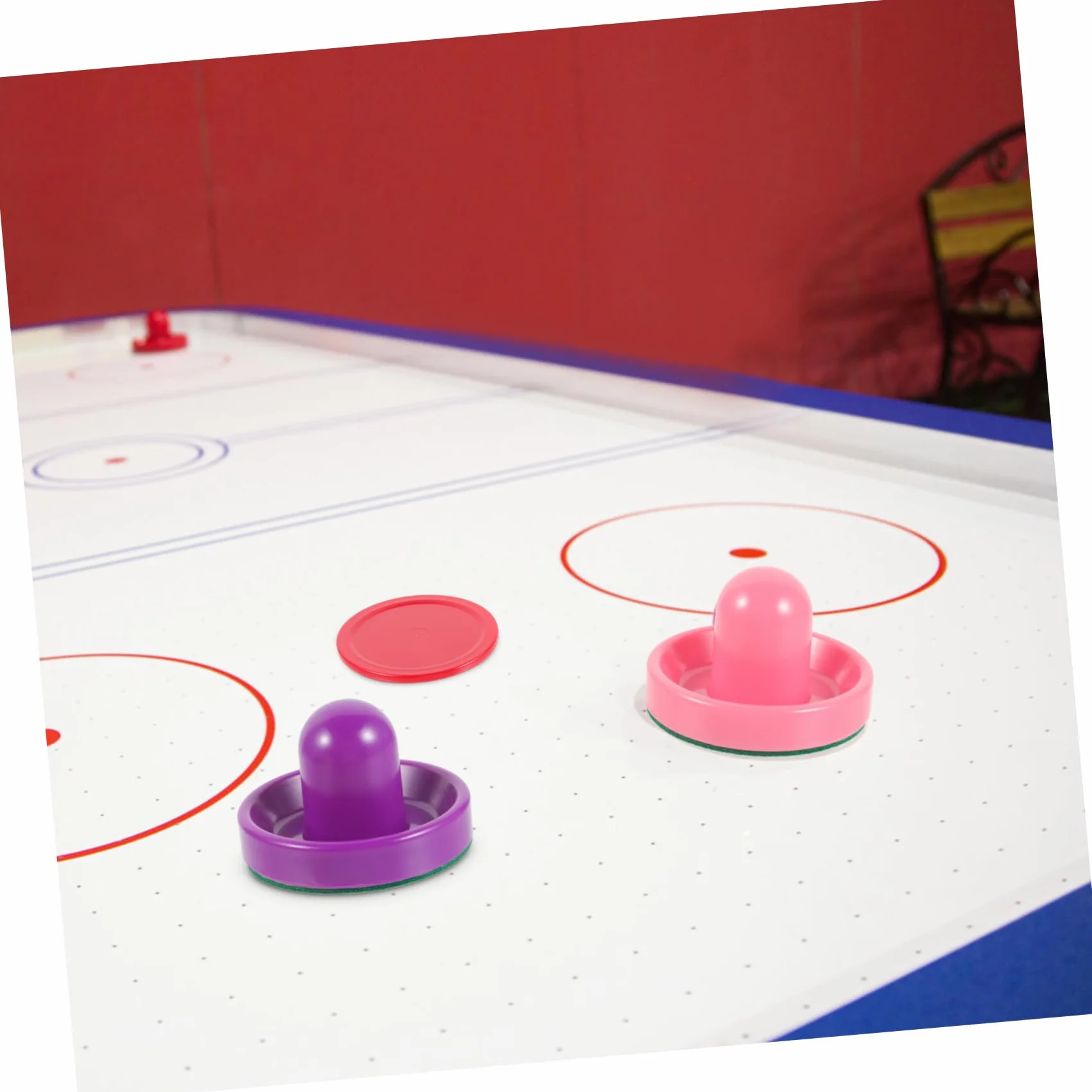 Set de Palets de Hockey Table Ronds Pousseur en Abs Lisse