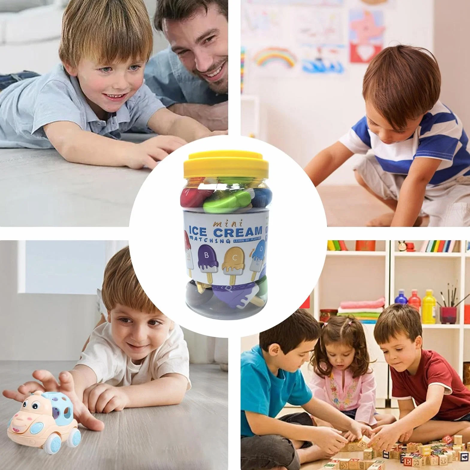Jeux de correspondance de lettres maternelle alphabet | Ensemble bâtons glace assortis lettres | Jouet apprentissage lettres reconnaissance