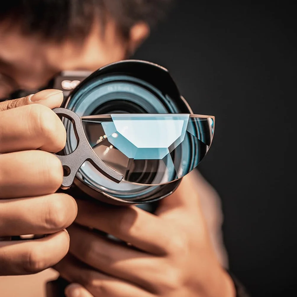 Kaléidoscope portatif 79 mm, prisme en verre optique, filtre à effets spéciaux pour photographie