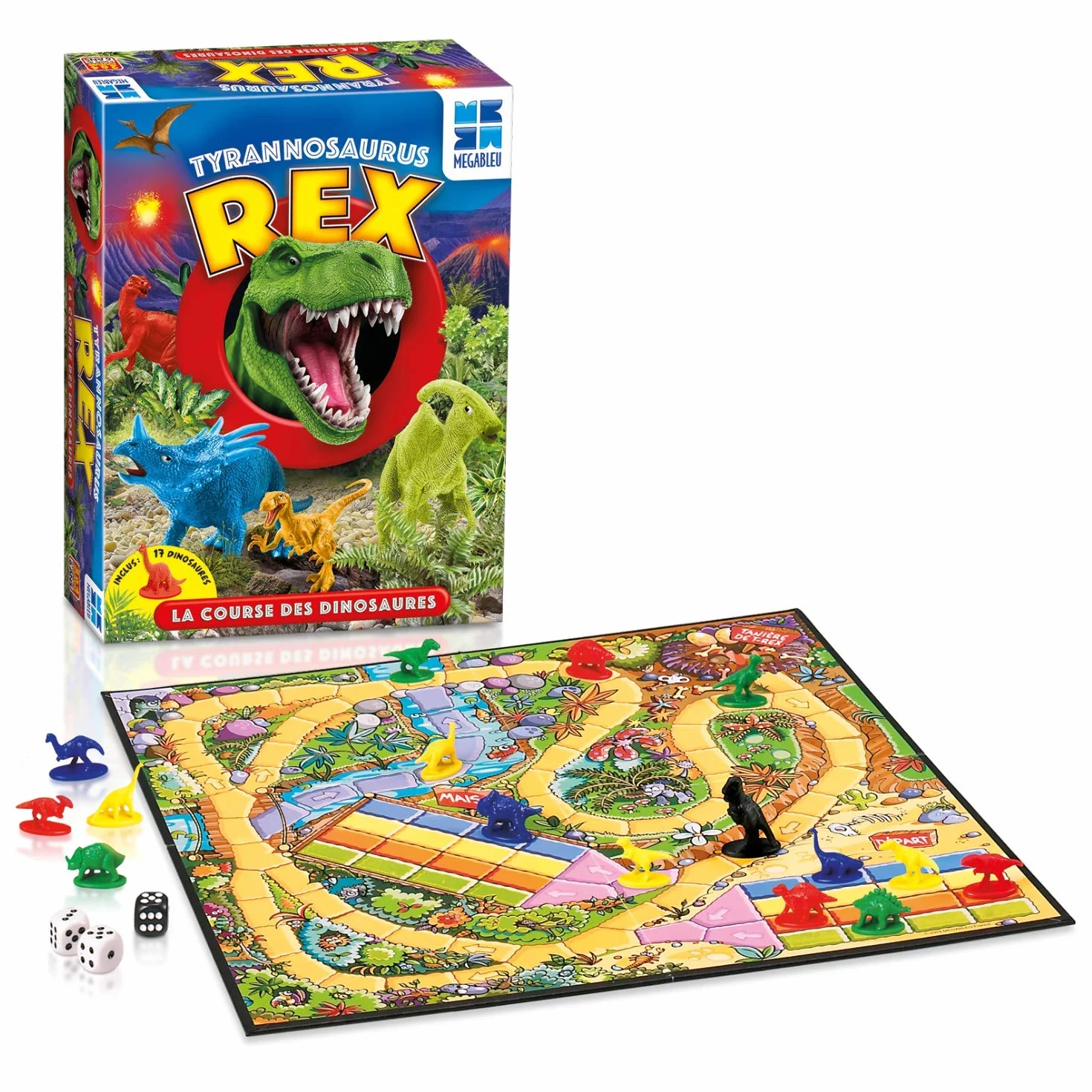 Megableu TYRANNOSAURUS REX Jeu de Société Dinosaure pour Enfants dès 6 Ans 2 à 4 Joueurs