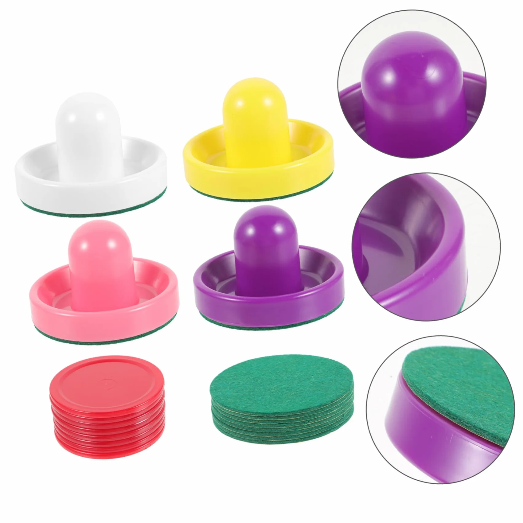Set de Palets de Hockey Table Ronds Pousseur en Abs Lisse