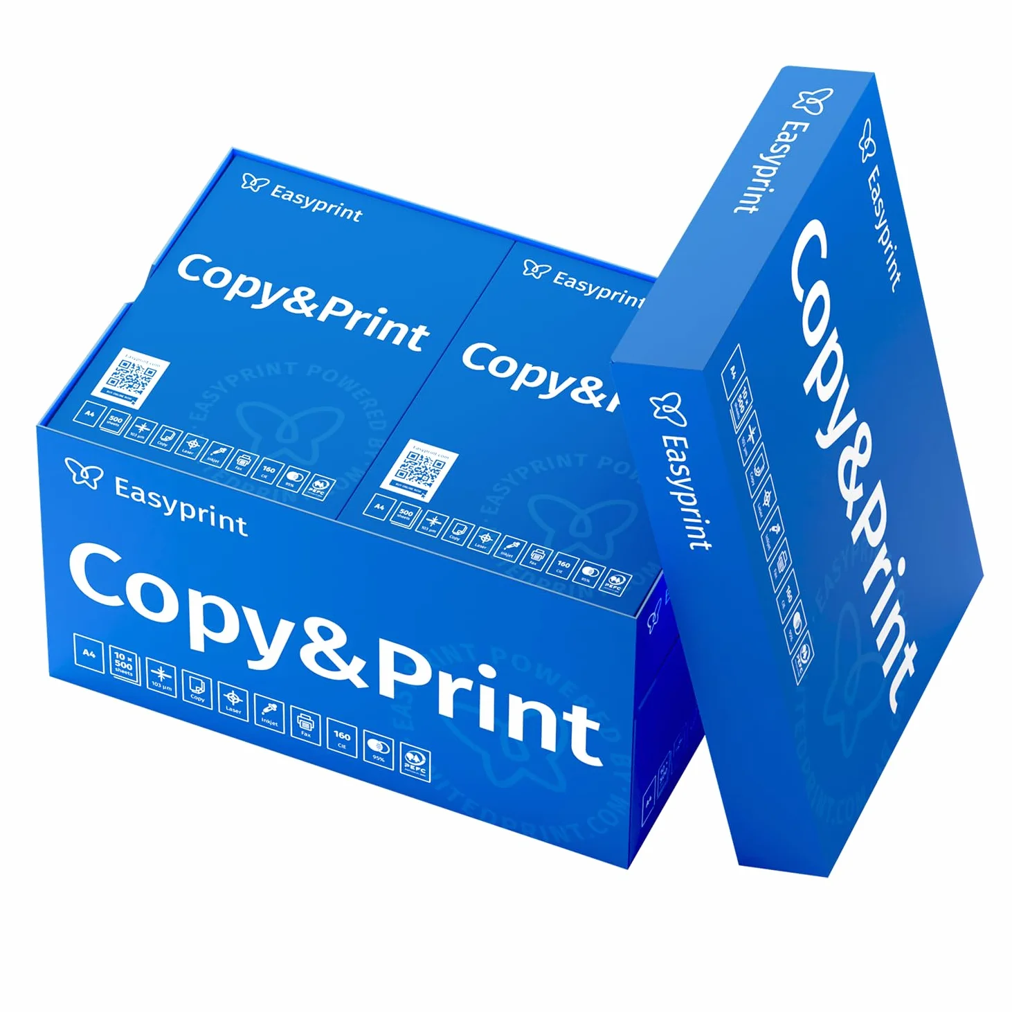 Papier d'impression A4 premium blanc éclatant CIE 160, 5000 feuilles