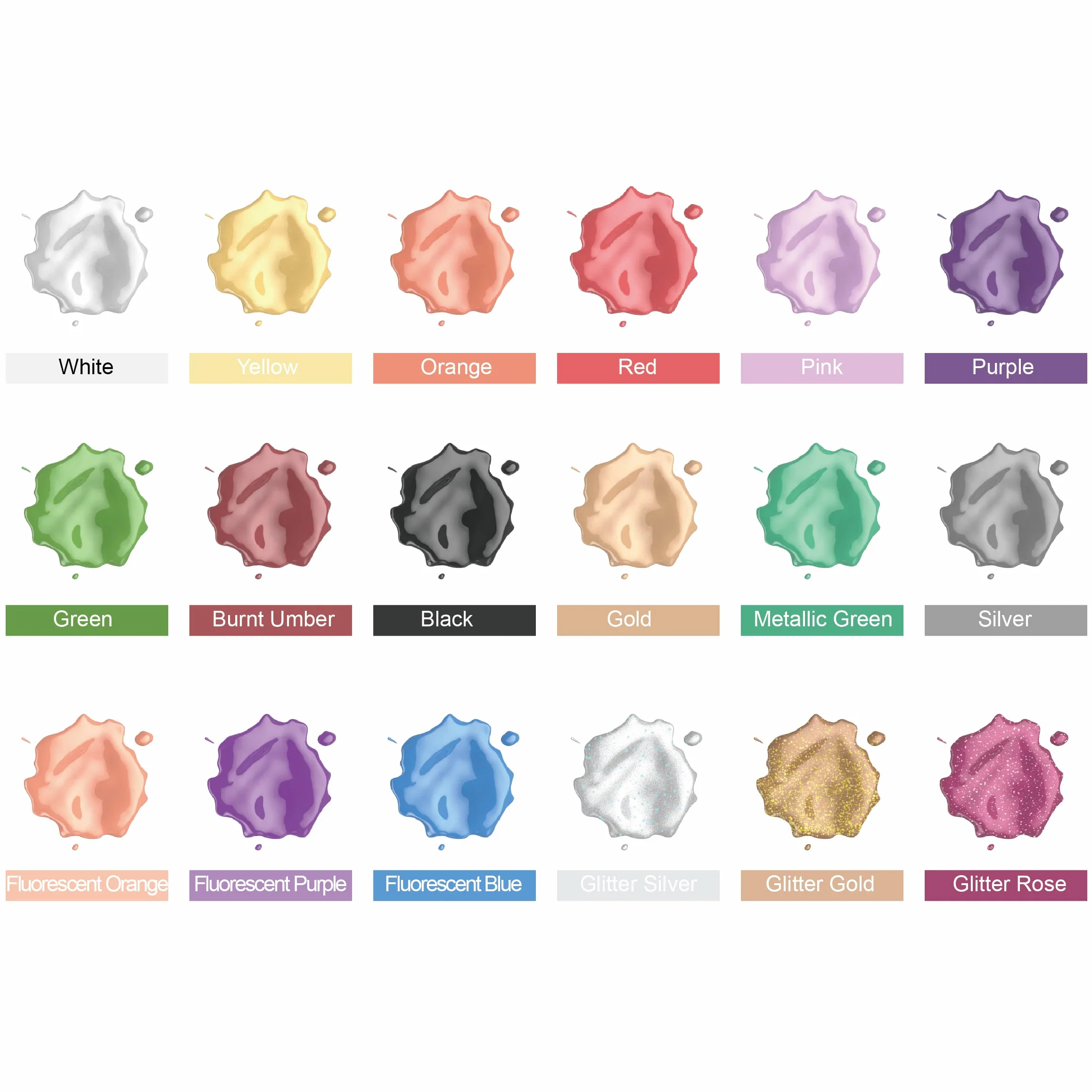 BLOT Tempera Peinture Enfants 18 Couleurs Peinture Doigt Lavable Non Toxique avec Pinceaux