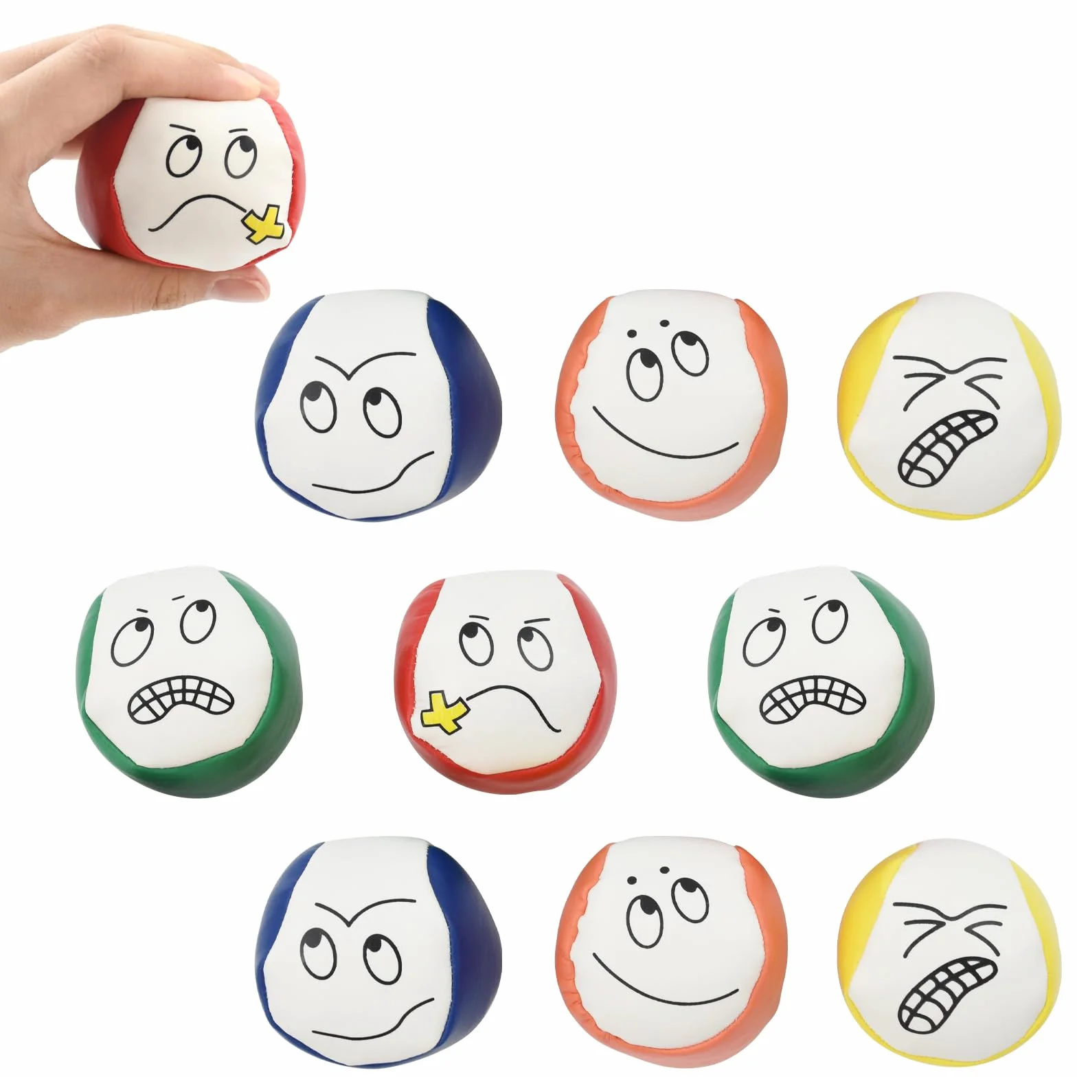 Kit Cirque Balles Jonglage, 10 Pièces Balle Chamboule Tout, Jonglerie Balls pour Enfants Intérieur Extérieur