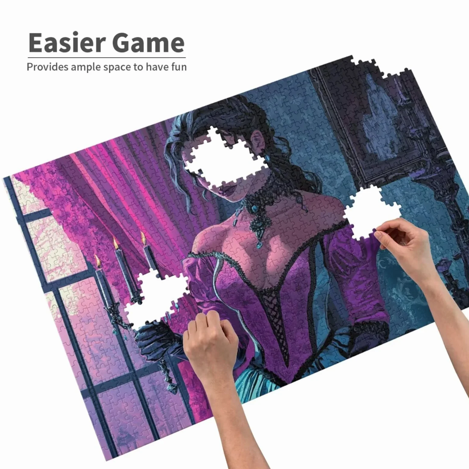 Femme Puzzle 1000 Pieces Gothique Puzzle Adulte Design Exclusif,Découpe Laser de Précision,Activité Familiale Anti-Stress,Décoration Murale Cadeau Homme pour PuzzleAmateurs d'art 50x75cm-z1439