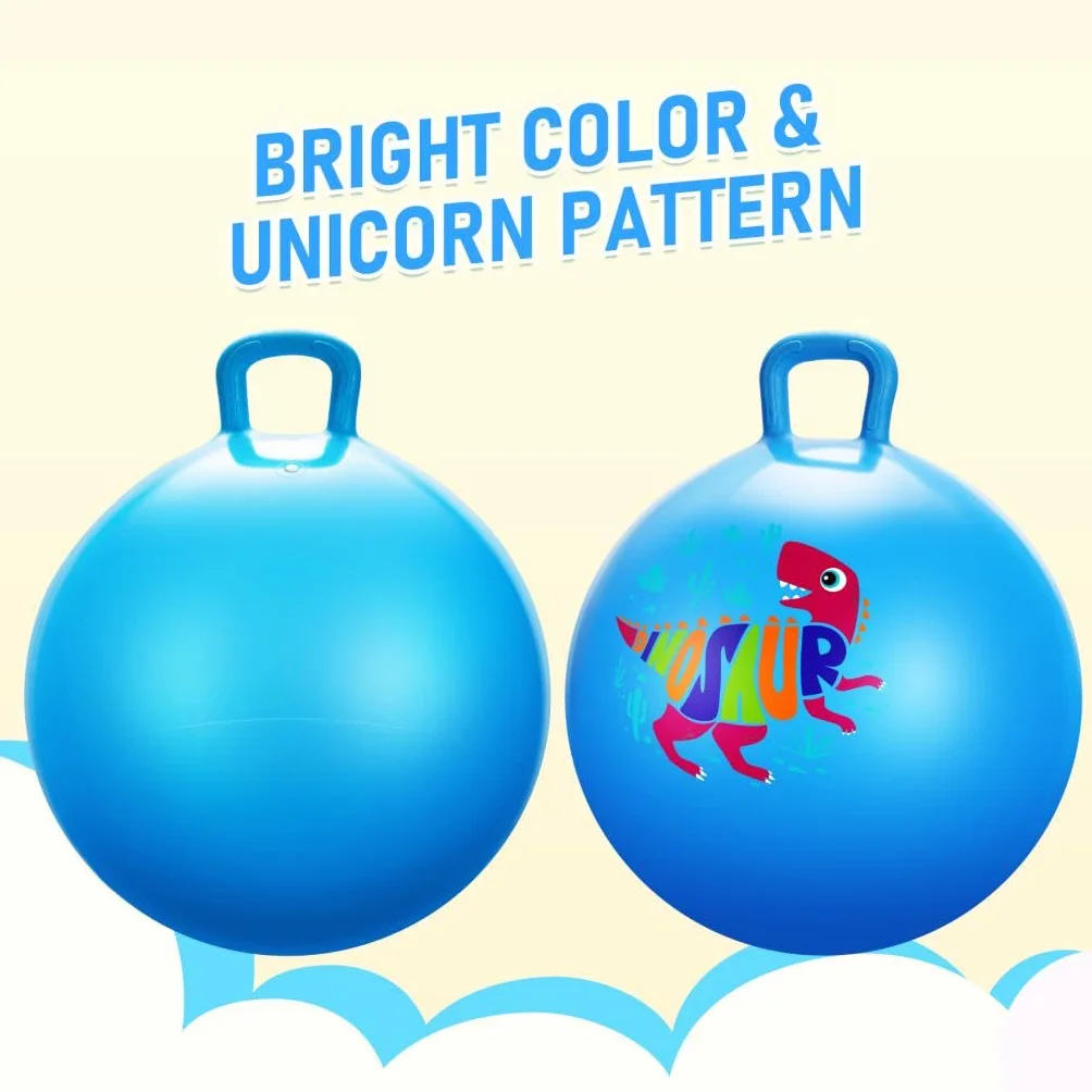 U&C Planet Ballon Sauteur 45 cm Enfant 3-8 Ans Plastique PVC épais résistant Jouet intérieur extérieur