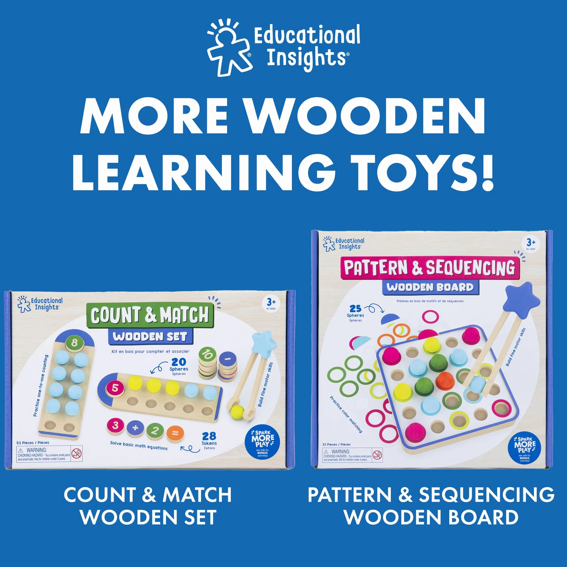 Learning Resources Puzzle en Bois ABC et Phonétiques des Lettres, 26 Jetons, Jouet Montessori, Cadeau 3 4 5 Ans