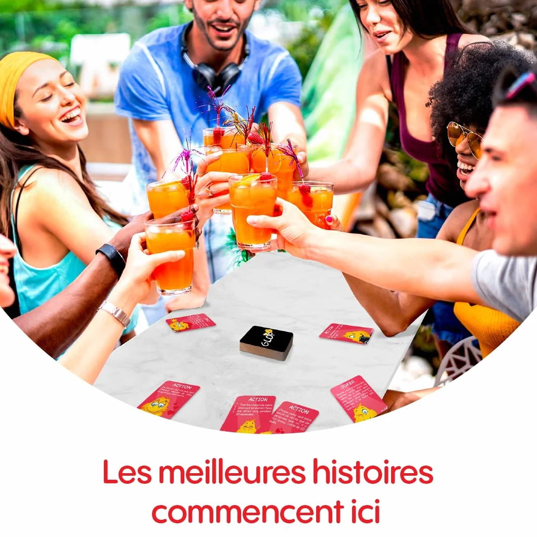 Glop Ero: Jeu de Société Adulte, Jeux d'Alcool et Cartes à Boire, 100 Cartes