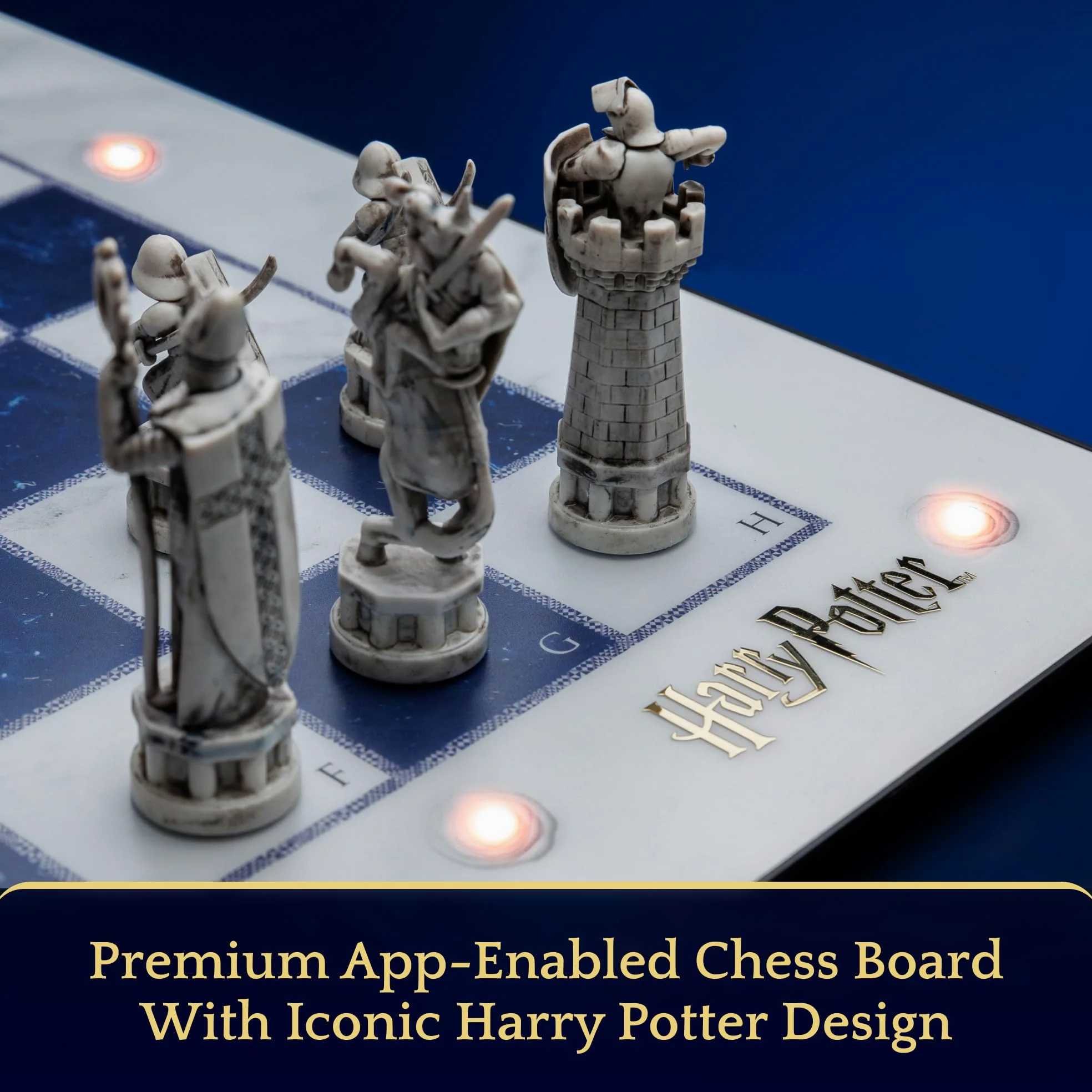 Jeu d'échecs électronique Harry Potter - GoChess Mini Wizard - Jeu d'échecs lumineux pour enfants et adultes - Tous niveaux de jeu avec application en ligne - Parfait pour les fans de Harry Potter