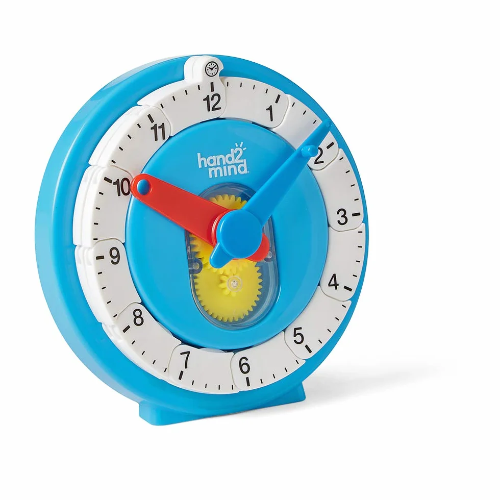 Horloge d'apprentissage Learning Resources avec ligne numérotée pour enfants, matériel éducatif mathématique