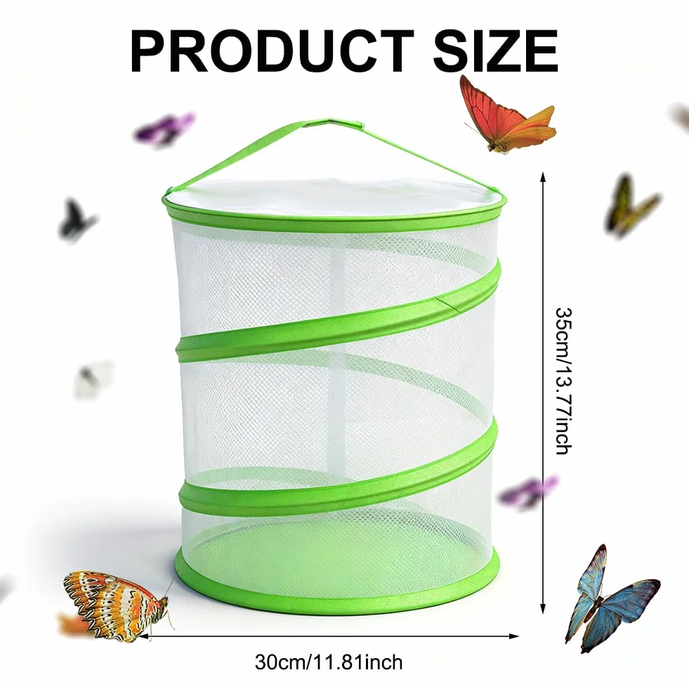 RANJIMA Cage pour insectes et papillons - Design pop-up Pliable En filet - Plein air