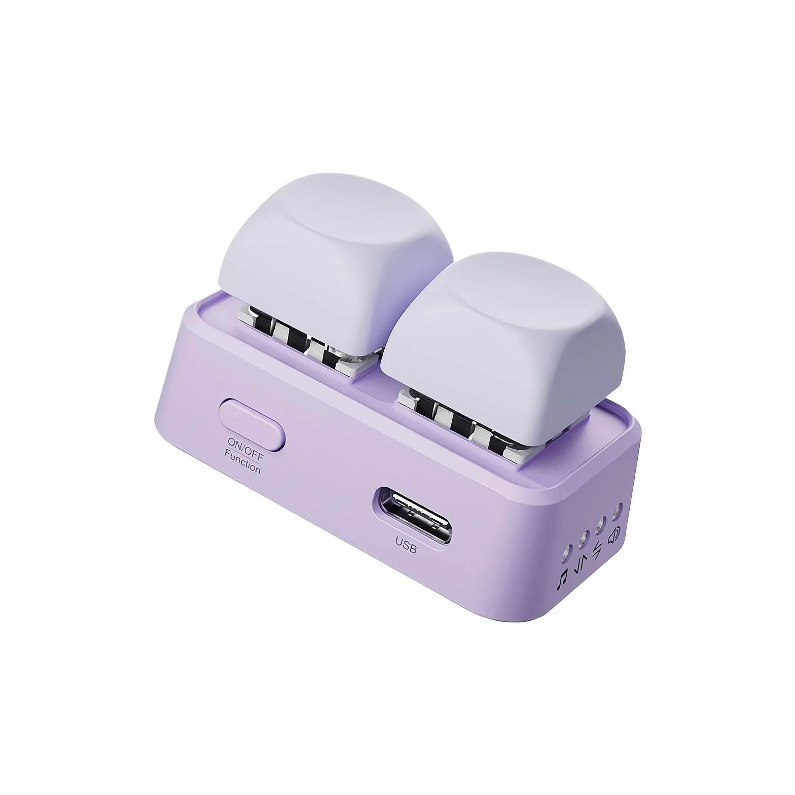 Télécommande Bluetooth pour tourne-page Léger Rétroéclairage RVB Touches remplaçables à chaud Compatible Kindle Violet