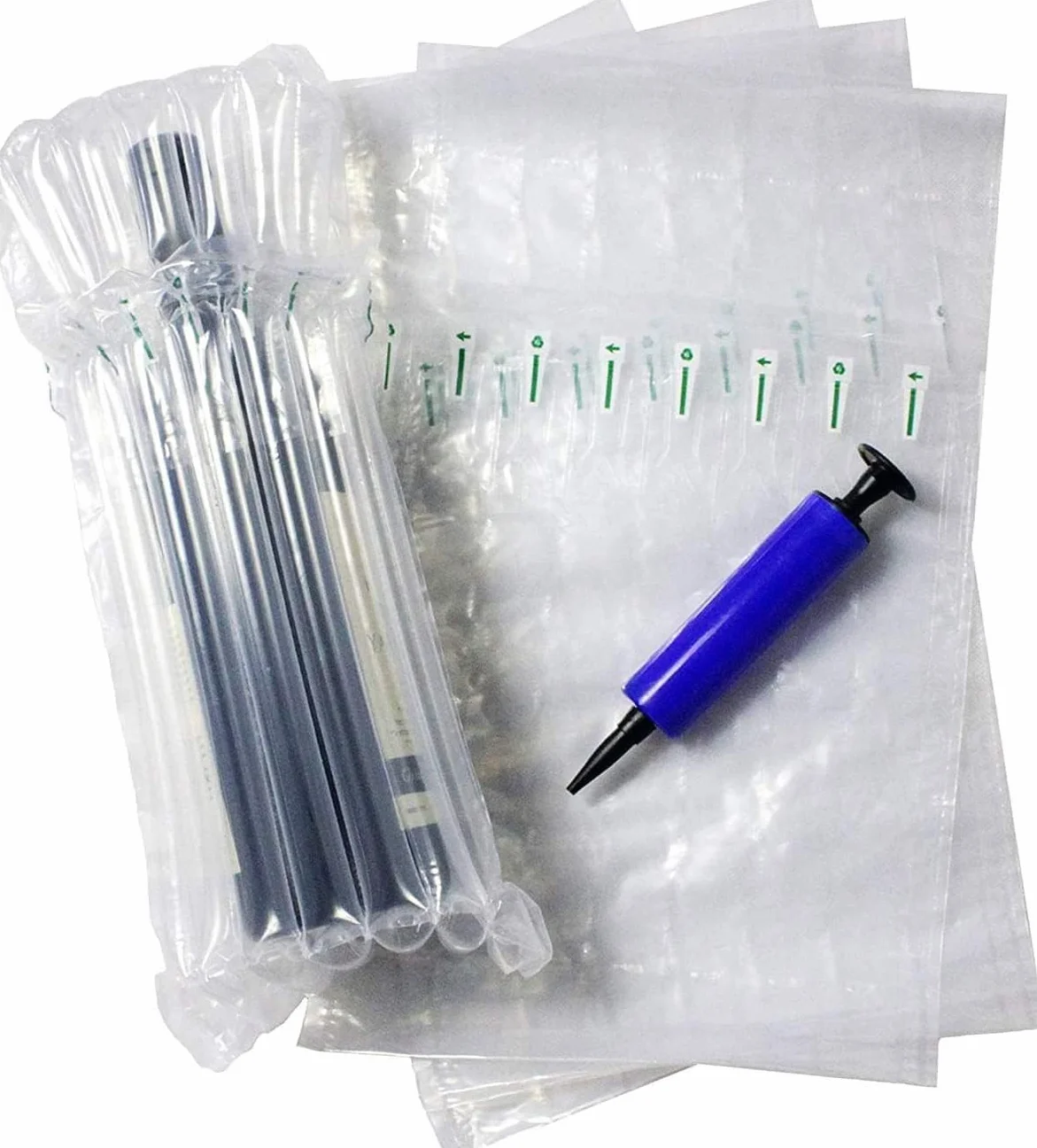 Lot de 10 protections pour bouteilles de vin et sacs gonflables avec pompe à air