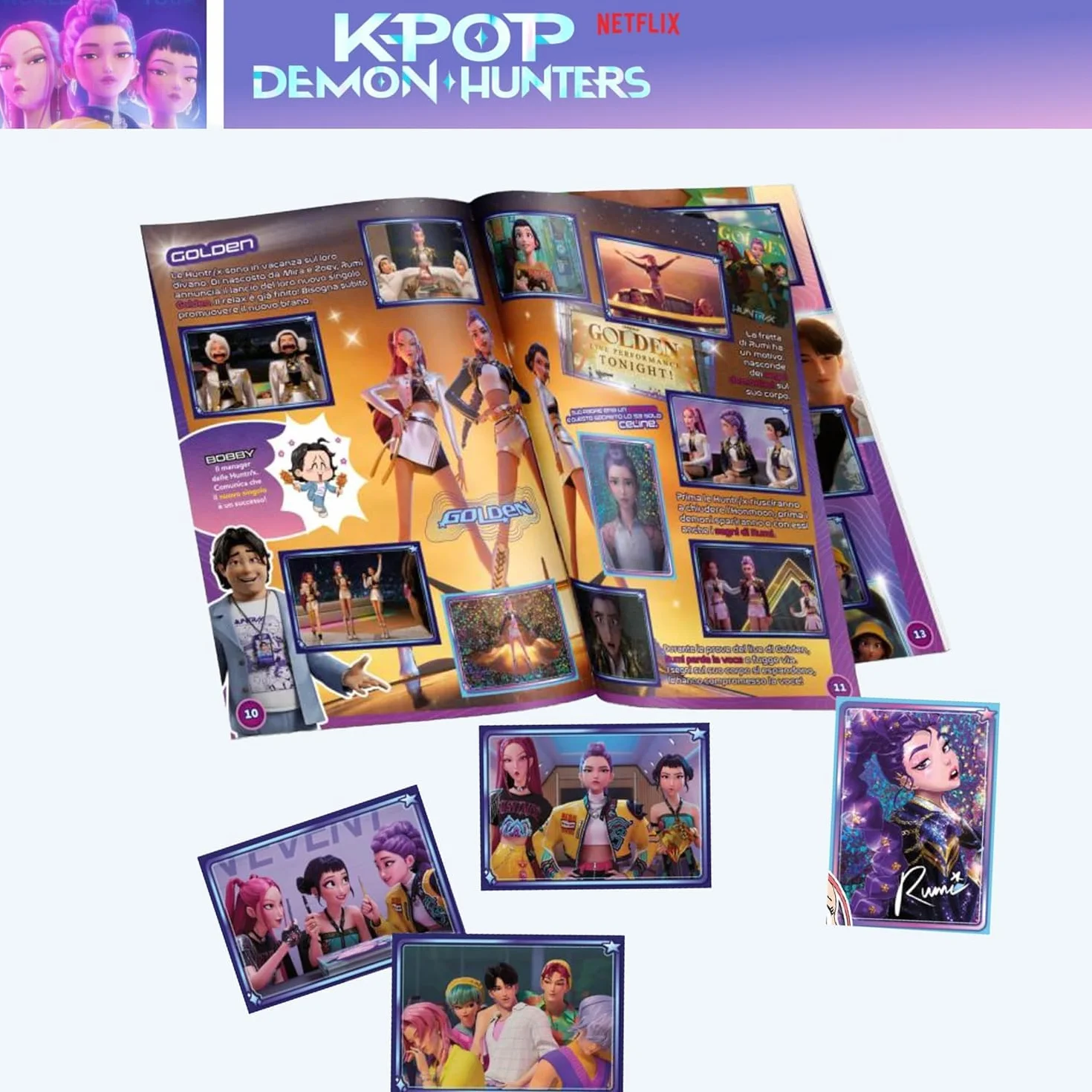 K-Pop Chasseurs de Démons Pack de Départ - Album de Stickers, Figurines, Affiche Officielle, Ensemble de Collection