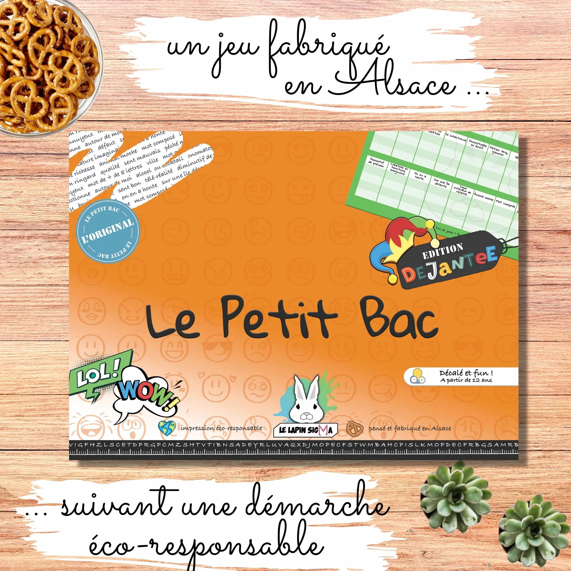 Jeu du Petit BAC - Edition Déjantée - Bloc 50 Pages - Jeu du baccalauréat