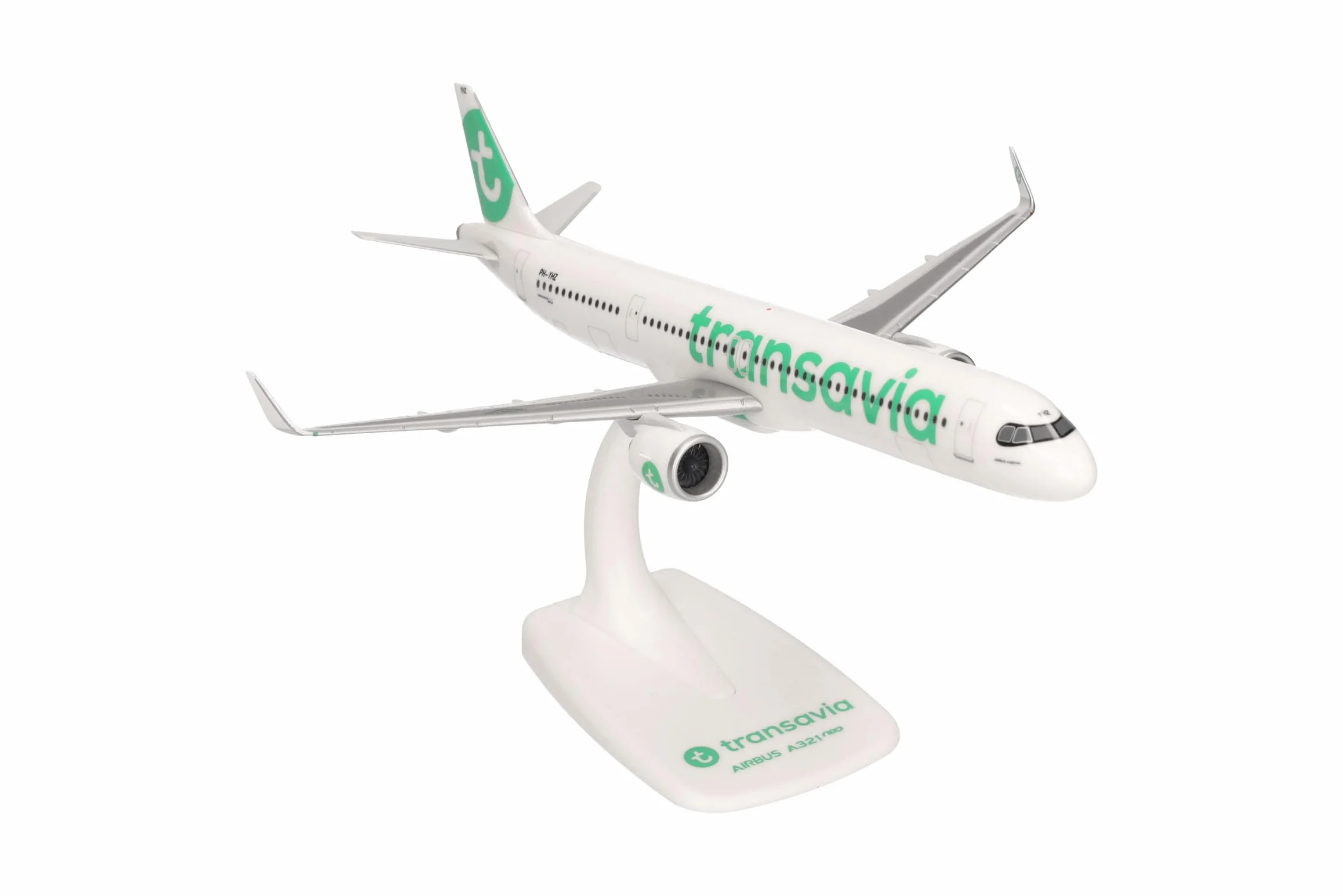 Herpa Avion Miniature Snap-Fit Transavia Airbus A321neo PH-YHZ échelle 1:200 plastique modèle collection support